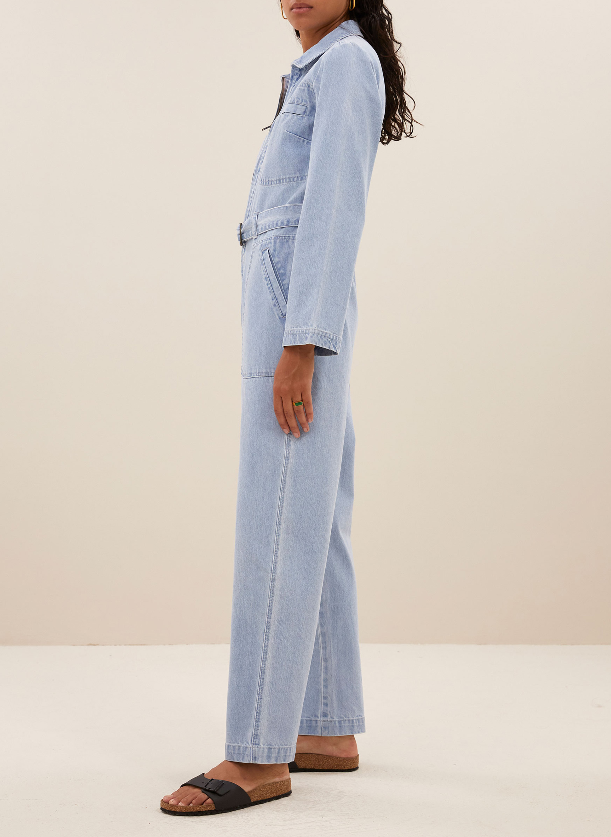 Katoenen jumpsuit BY BAR Blauw