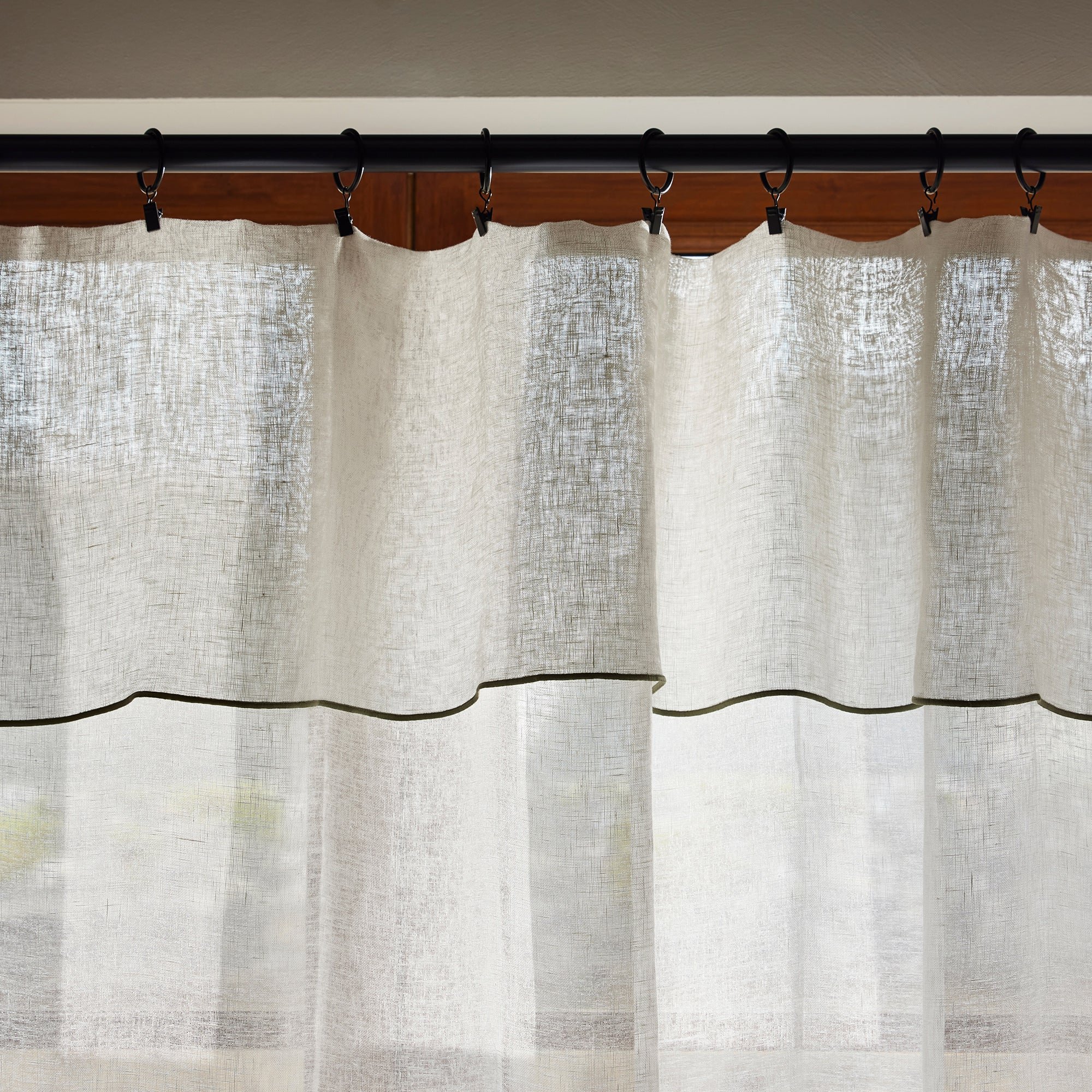 Voile curtain panel MADURA White
