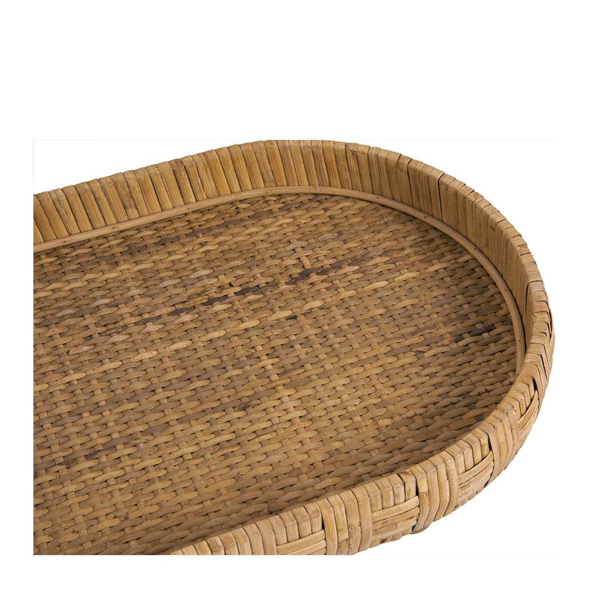 Set of 2 Elya rattan trays BLANC D'IVOIRE Beige