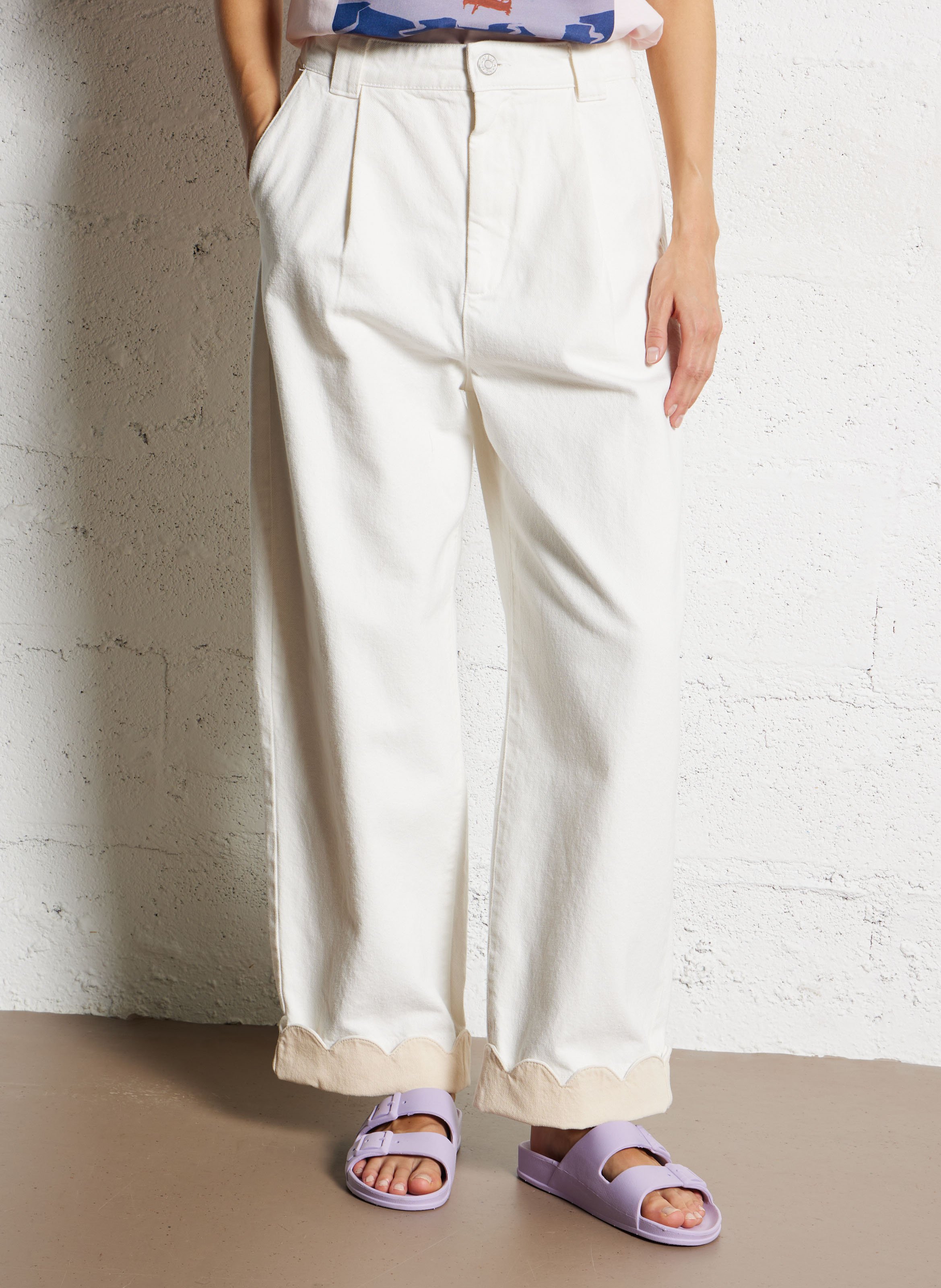 Grote katoenen jeans STELLA NOVA Wit