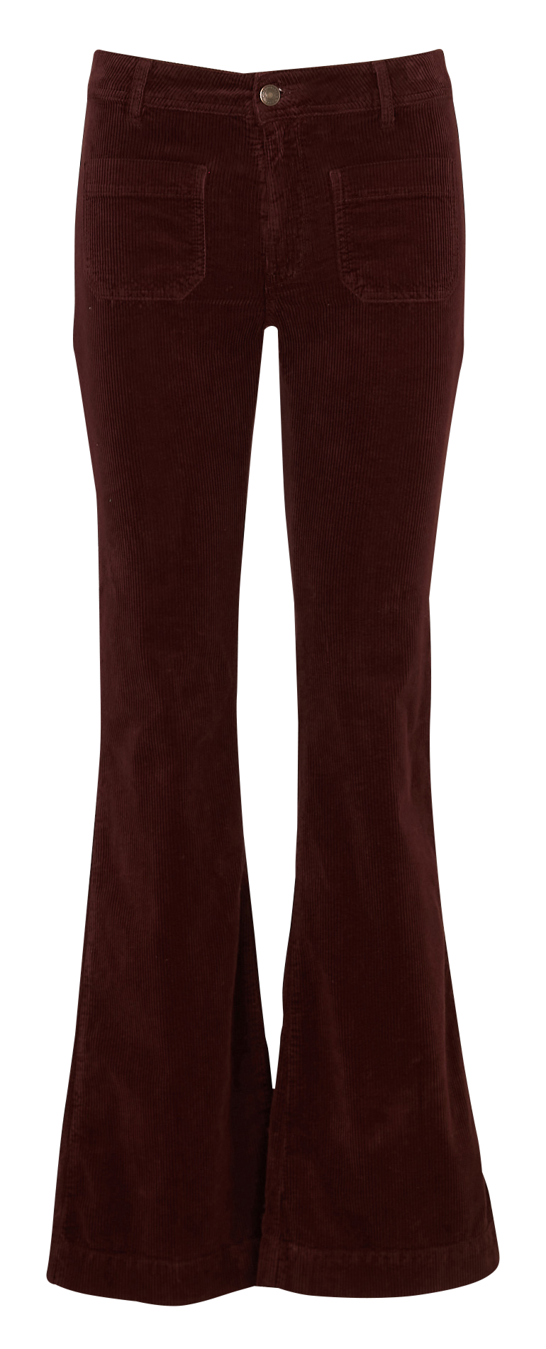 Broek van katoenmix met olifantenpijpen ACQUAVERDE Bruin