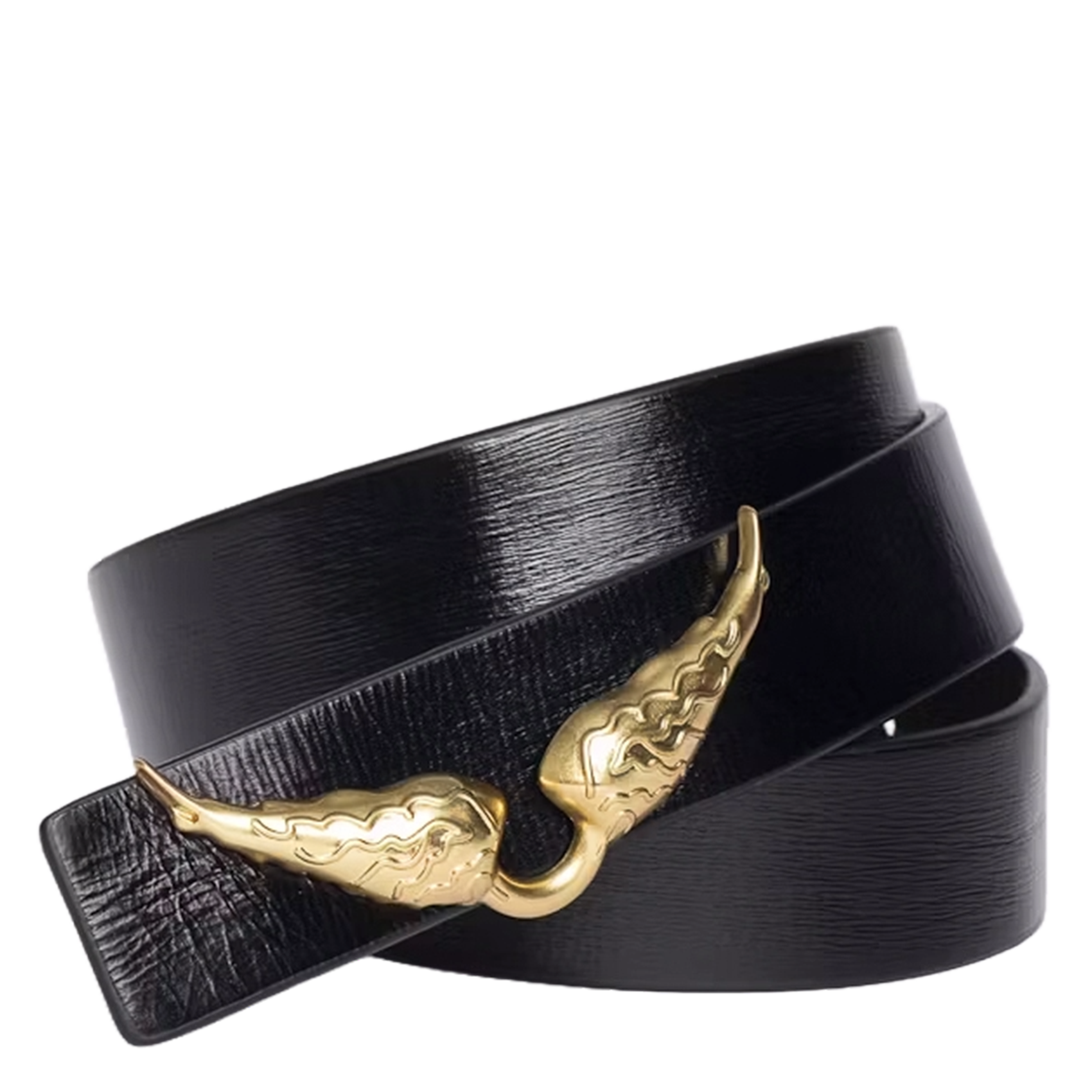 Breiter Ledergürtel - wendbar  ZADIG&VOLTAIRE Schwarz