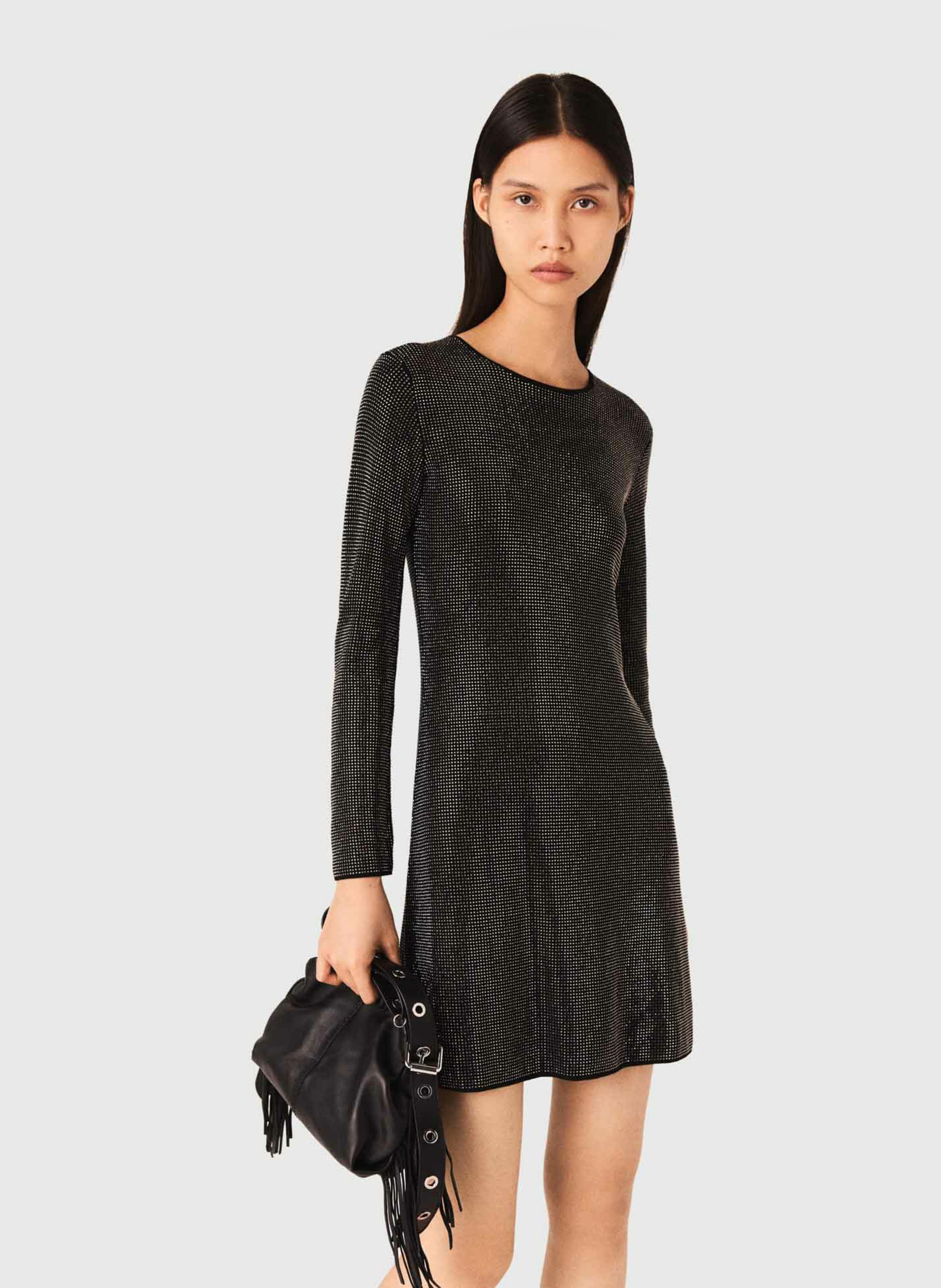 Sequined short dress MAJE Black