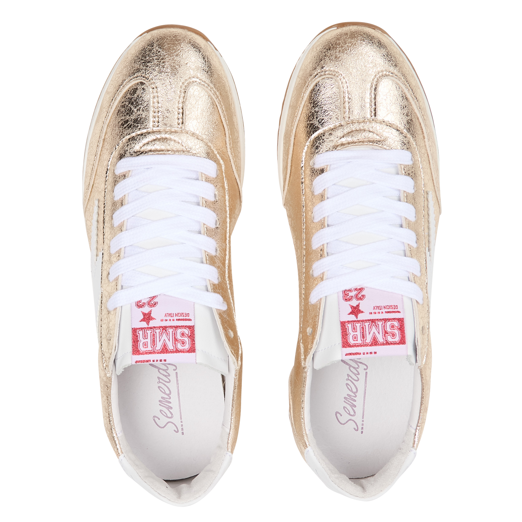 Baskets basses en cuir SEMERDJIAN - SMR Doré