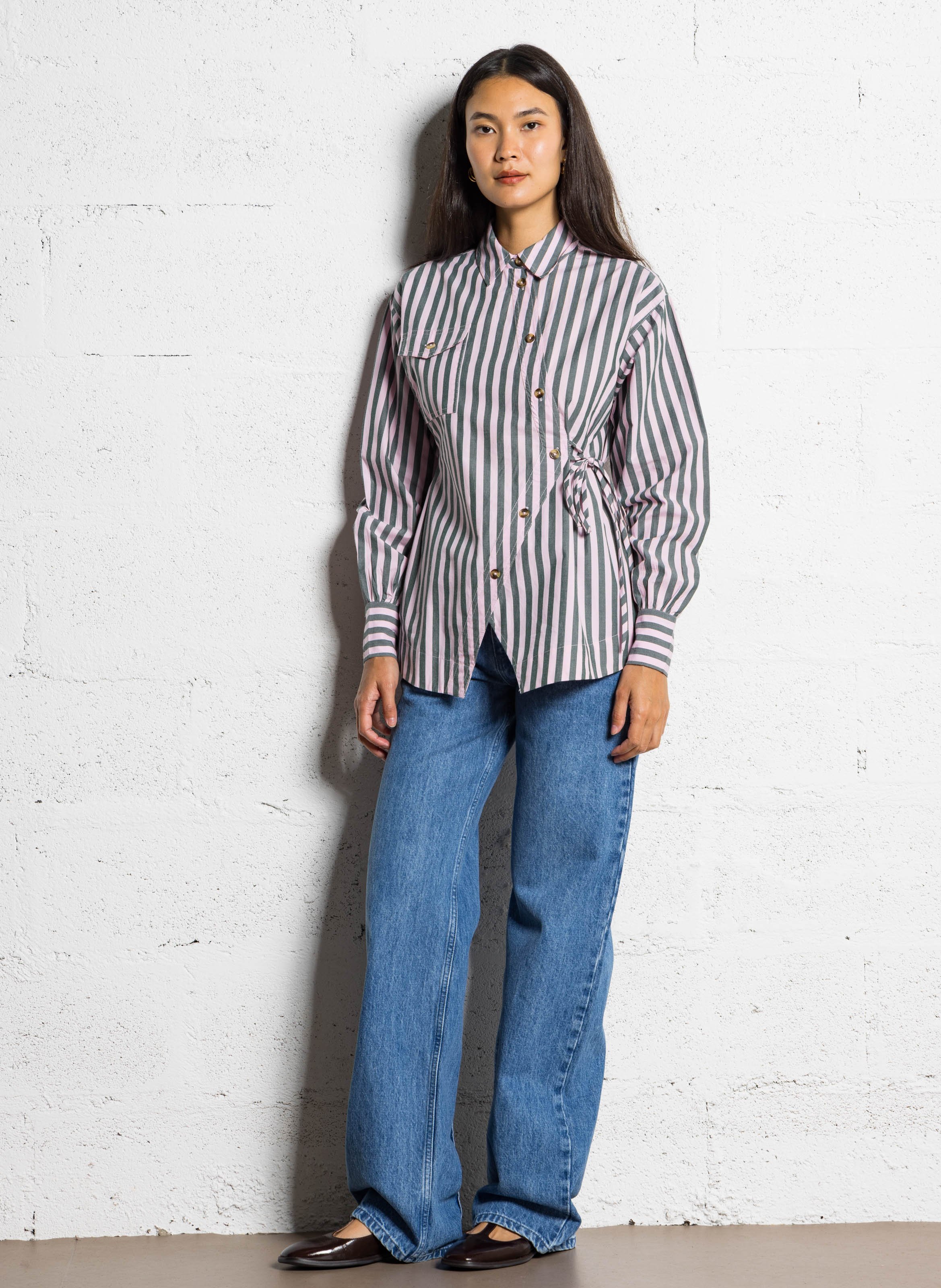 Ballerines en cuir Marron