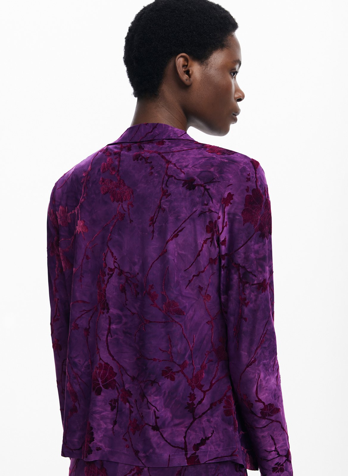 Camicia dritta colletto classico in jacquard DESIGUAL Rosso