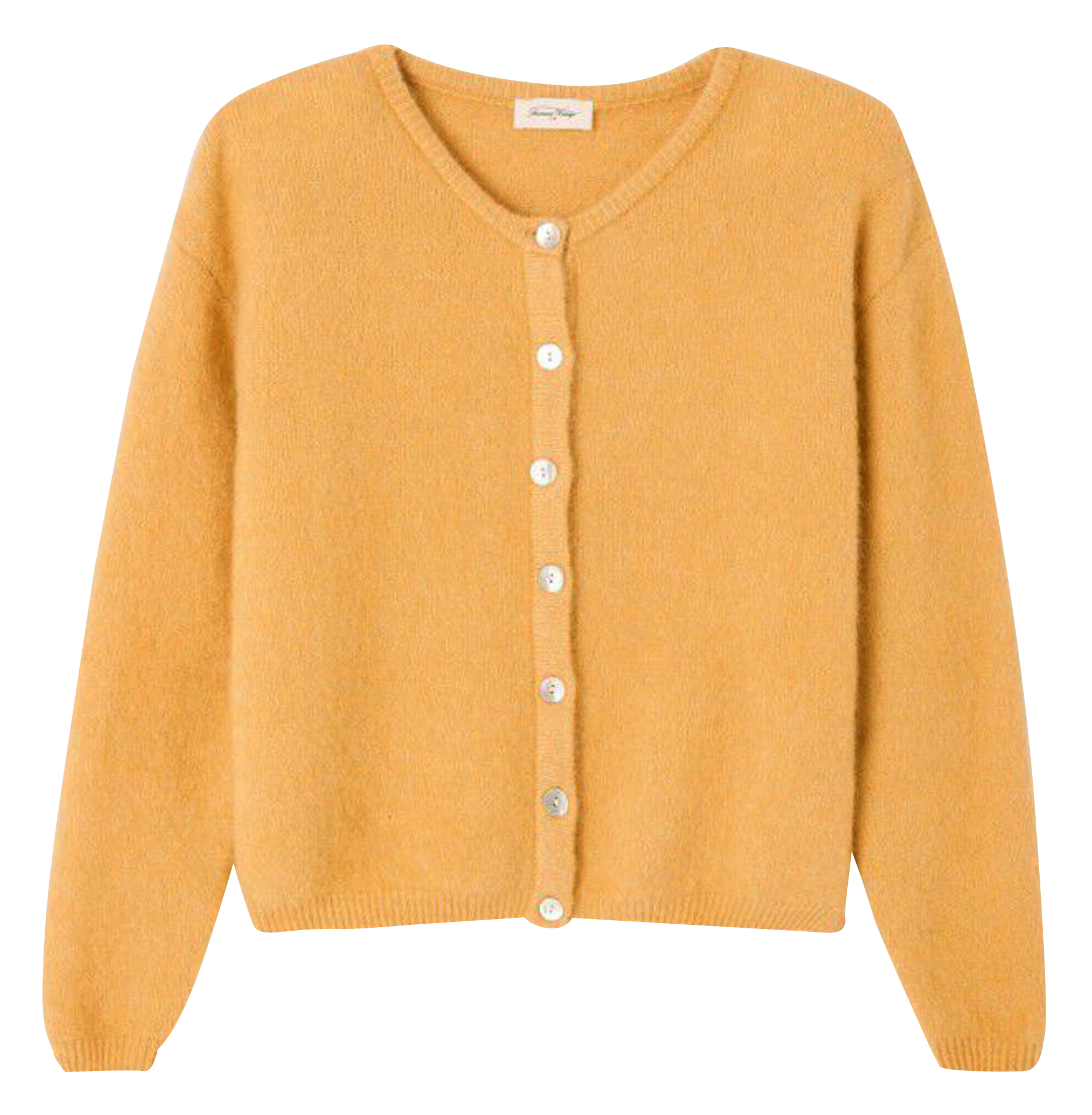 Gilet ample col rond en laine mélangée VITOW Noisette chine