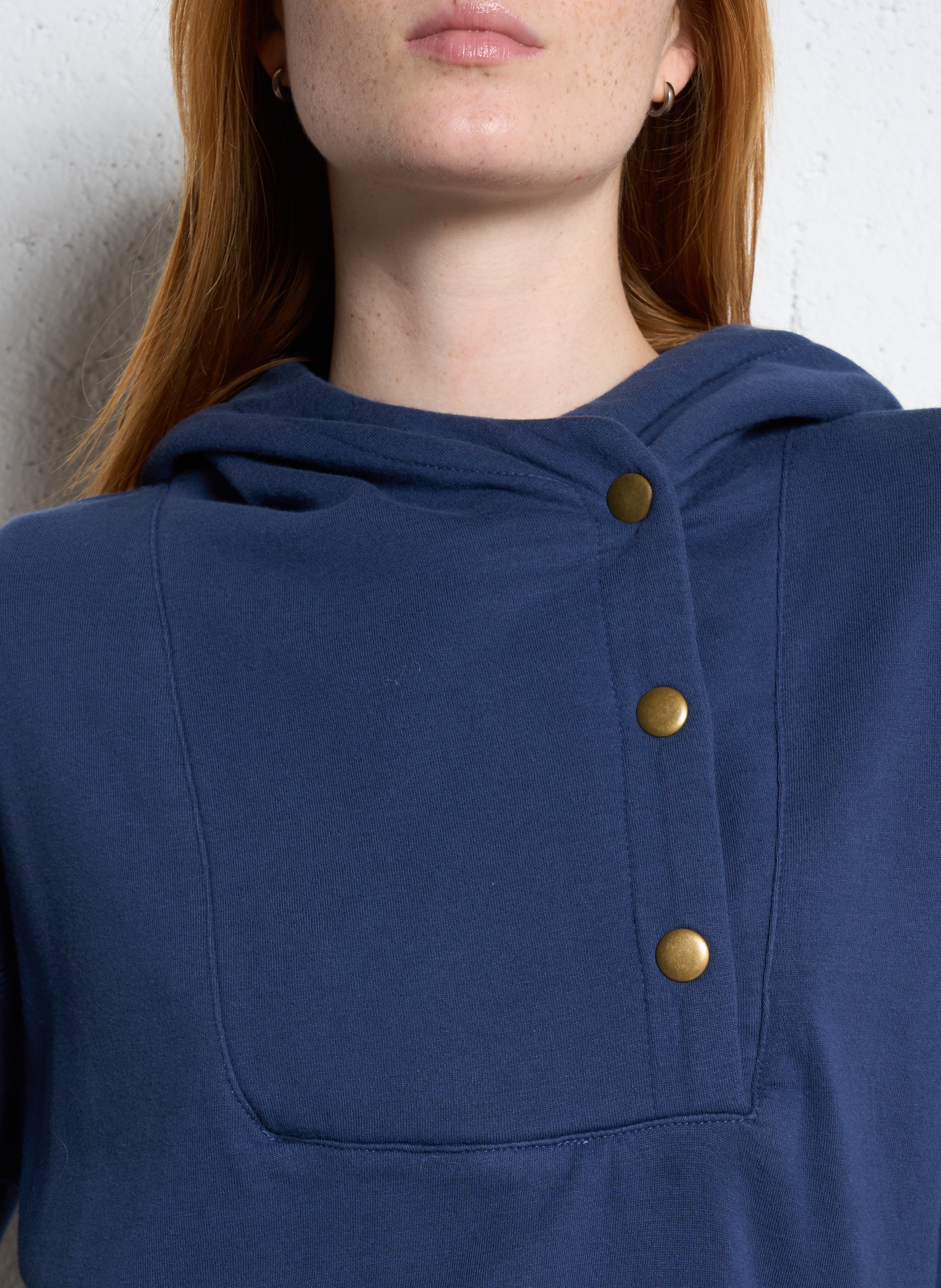 Katoenen hoodie met capuchon LEON & HARPER Blauw