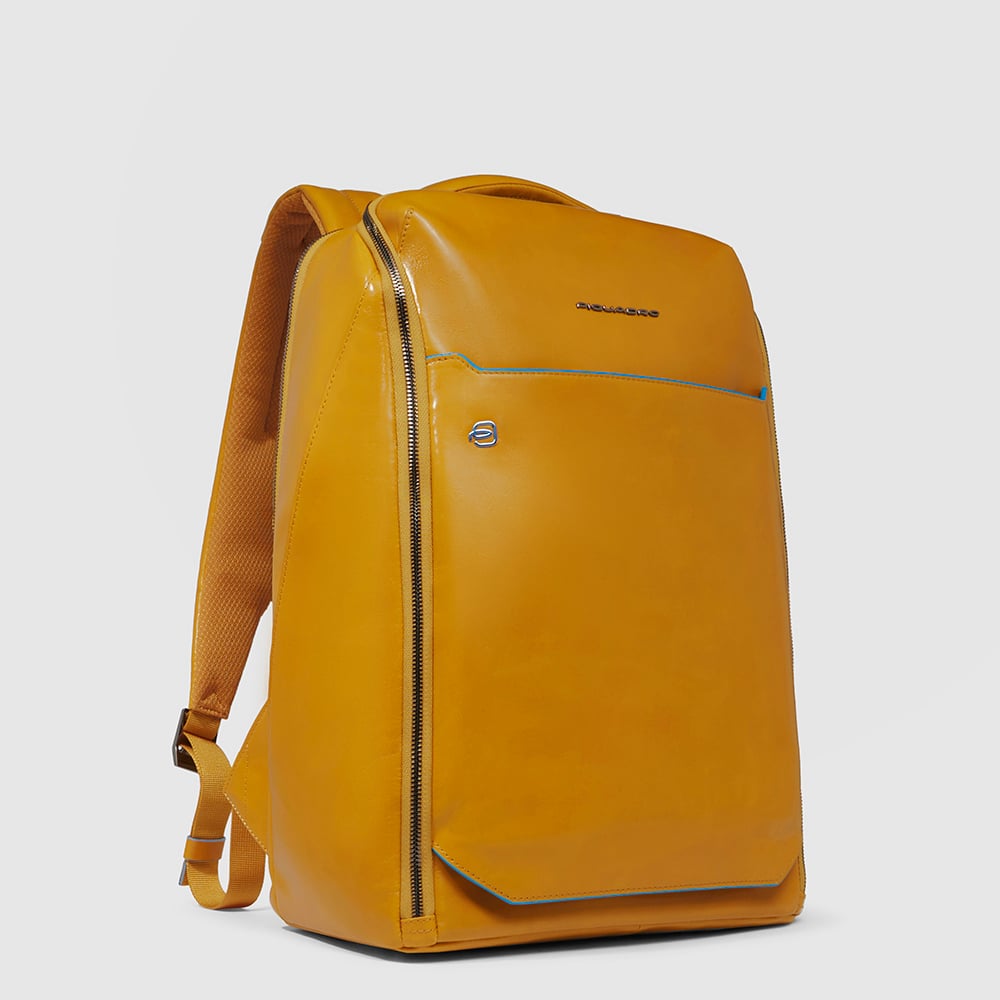 Backpack for laptop and ipad® with shockproof protection and RFID protection, anti-theft cable PIQUADRO Yellow