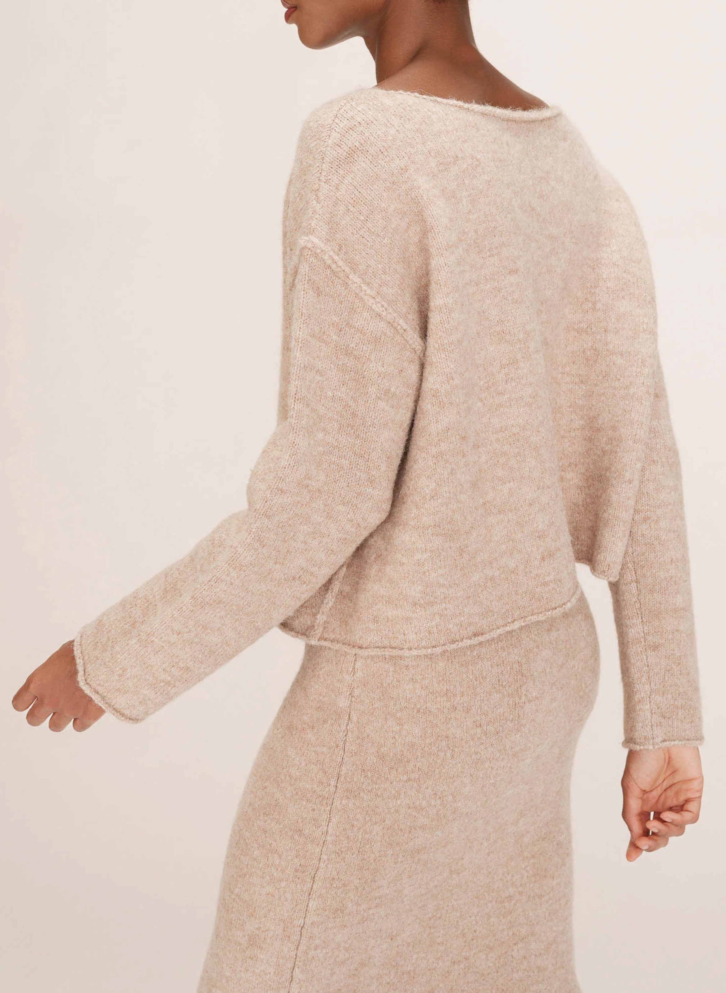 Trui met boothals GRACE ET MILA Bruin