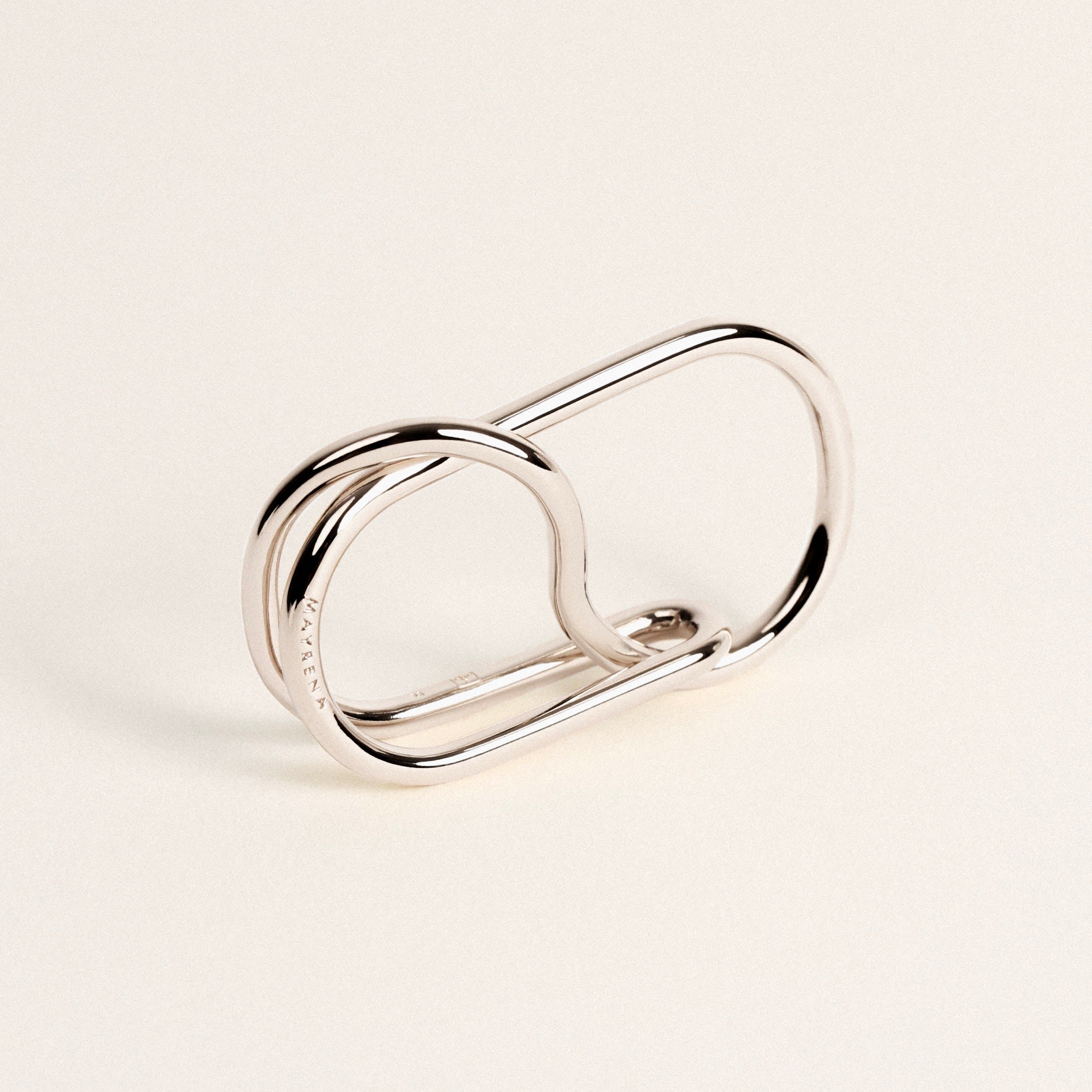 Reversible double ring, gold-plated MAYRENA