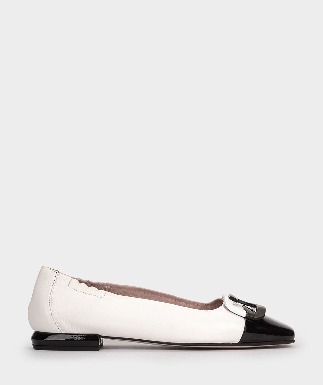 Two-tone ballerina flats with embellishments PEDRO MIRALLES White