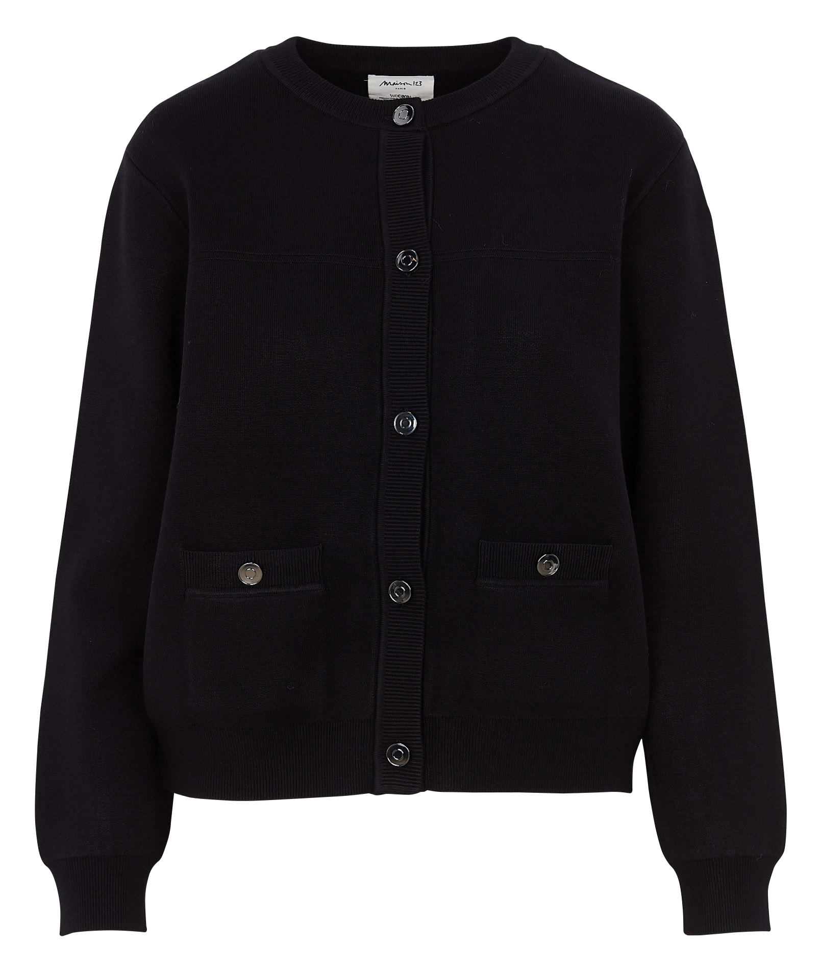 Gilet col rond MAISON 123 Noir