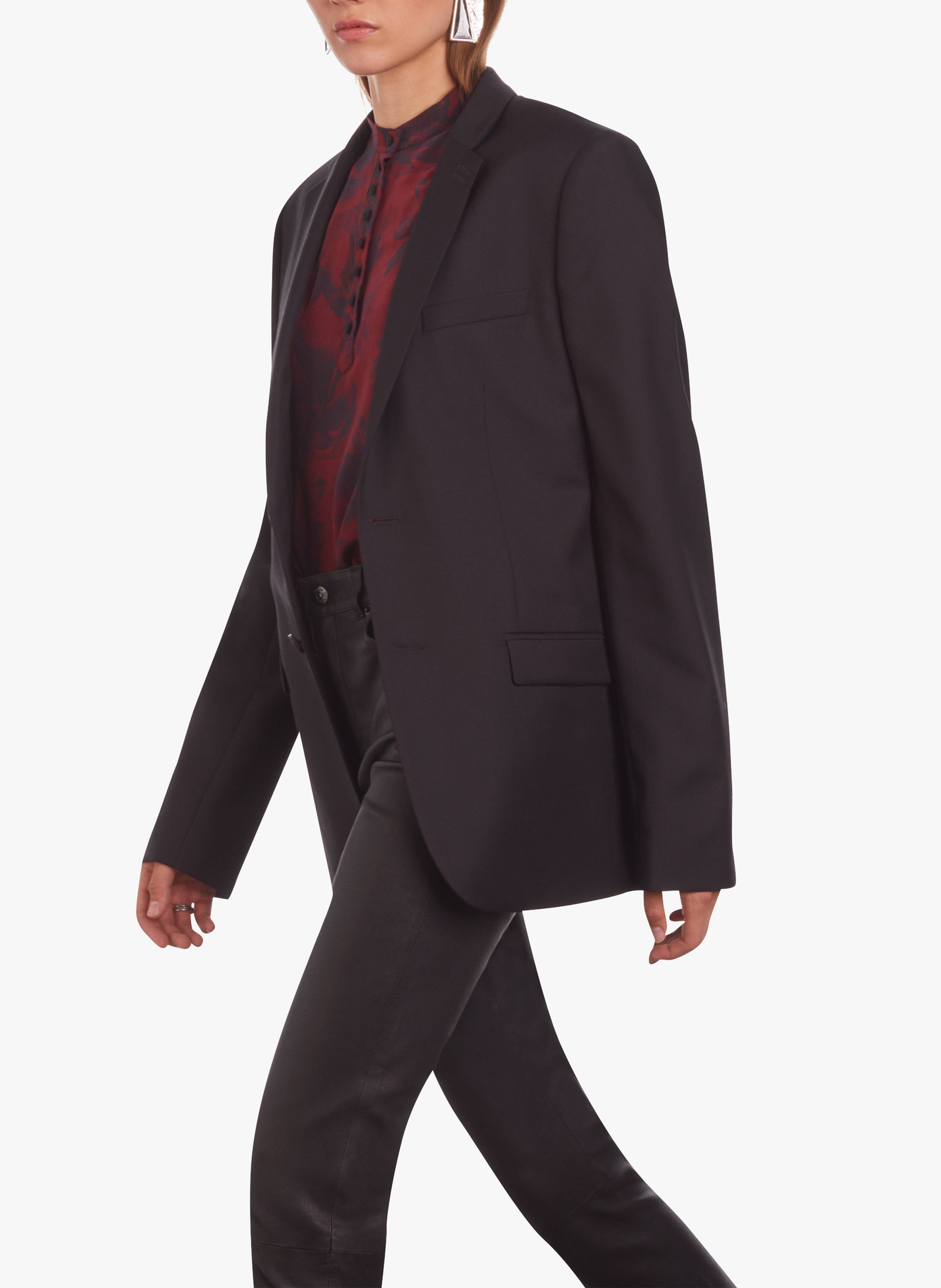 Round-neck floral pattern blouse THE KOOPLES Plums