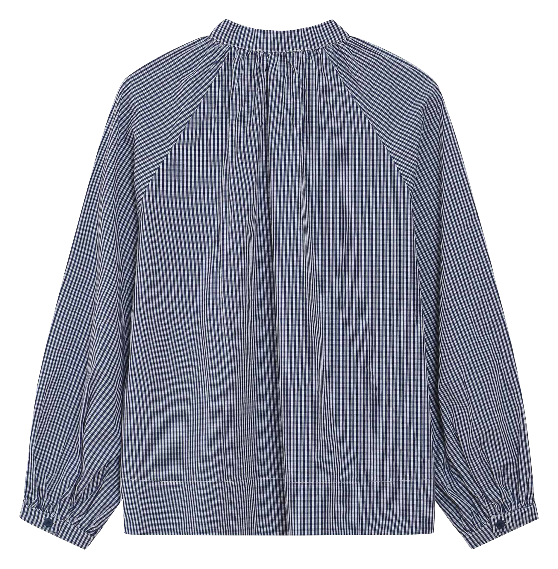 Blouse droite col rond en coton imprimé GRACE ET MILA Bleu