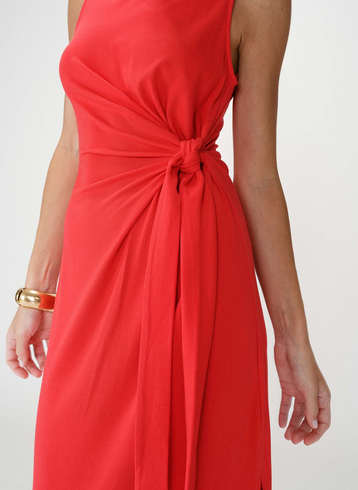 Robe midi col rond  GRACE ET MILA Rouge
