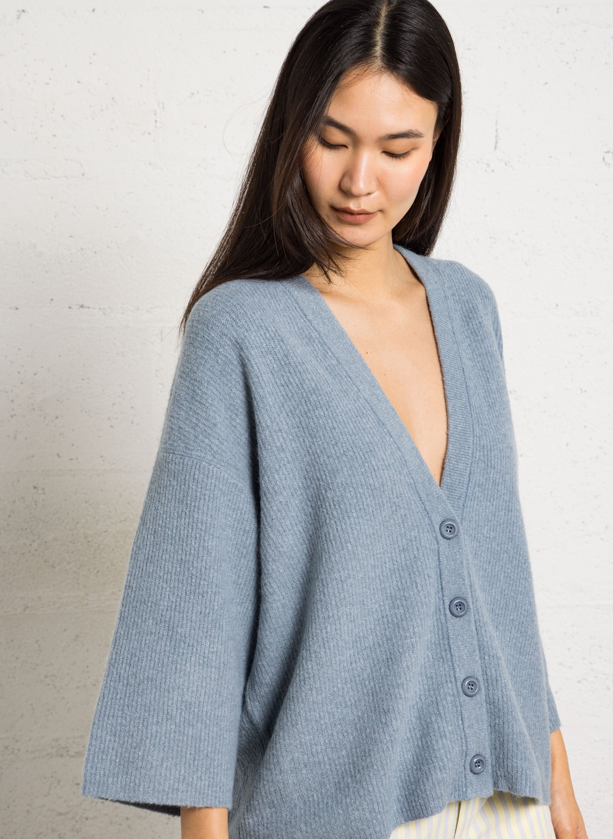 Oversized round neck knit vest AMERICAN VINTAGE