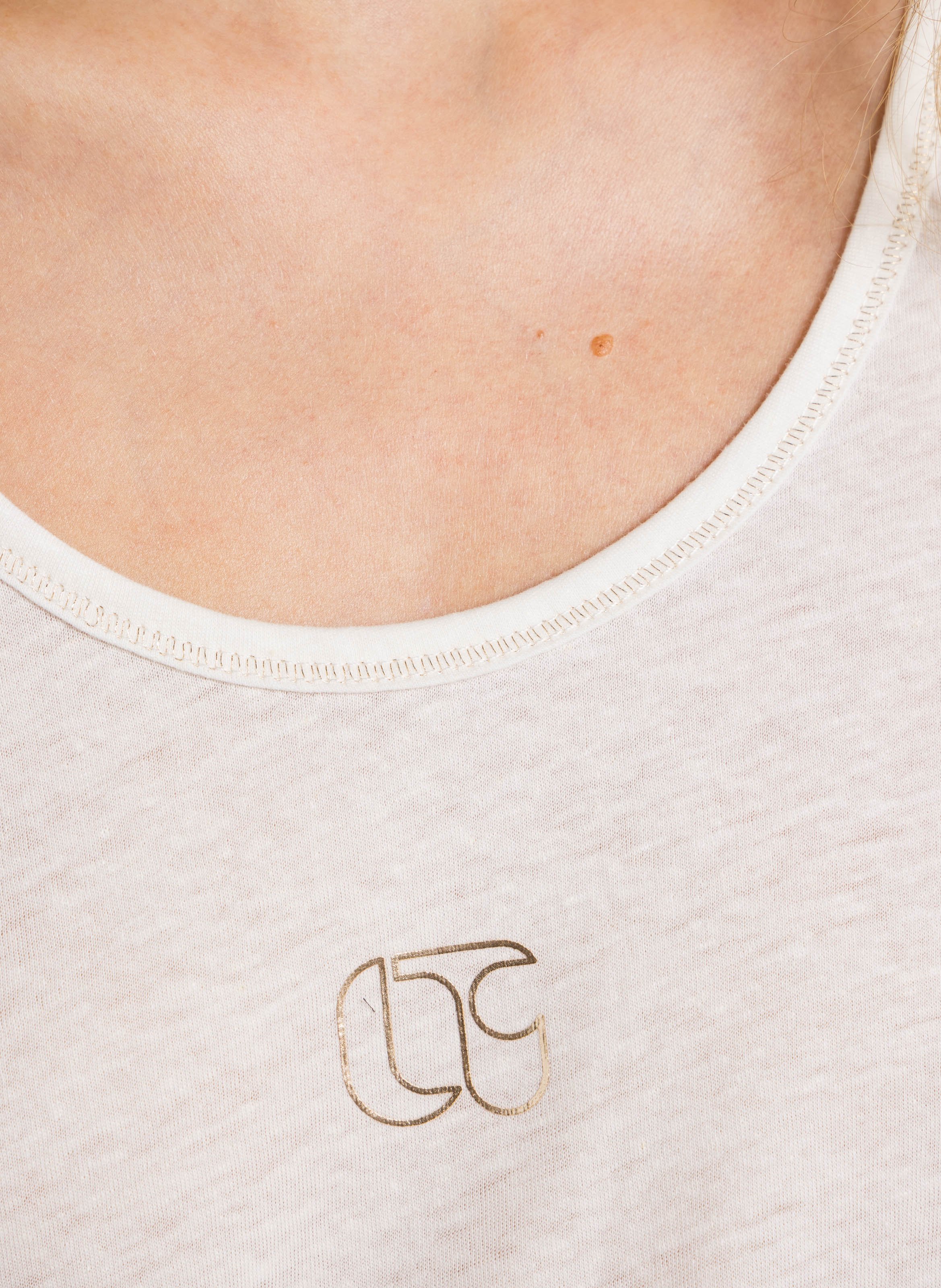 Débardeur col rond LE TEMPS DES CERISES Blanc