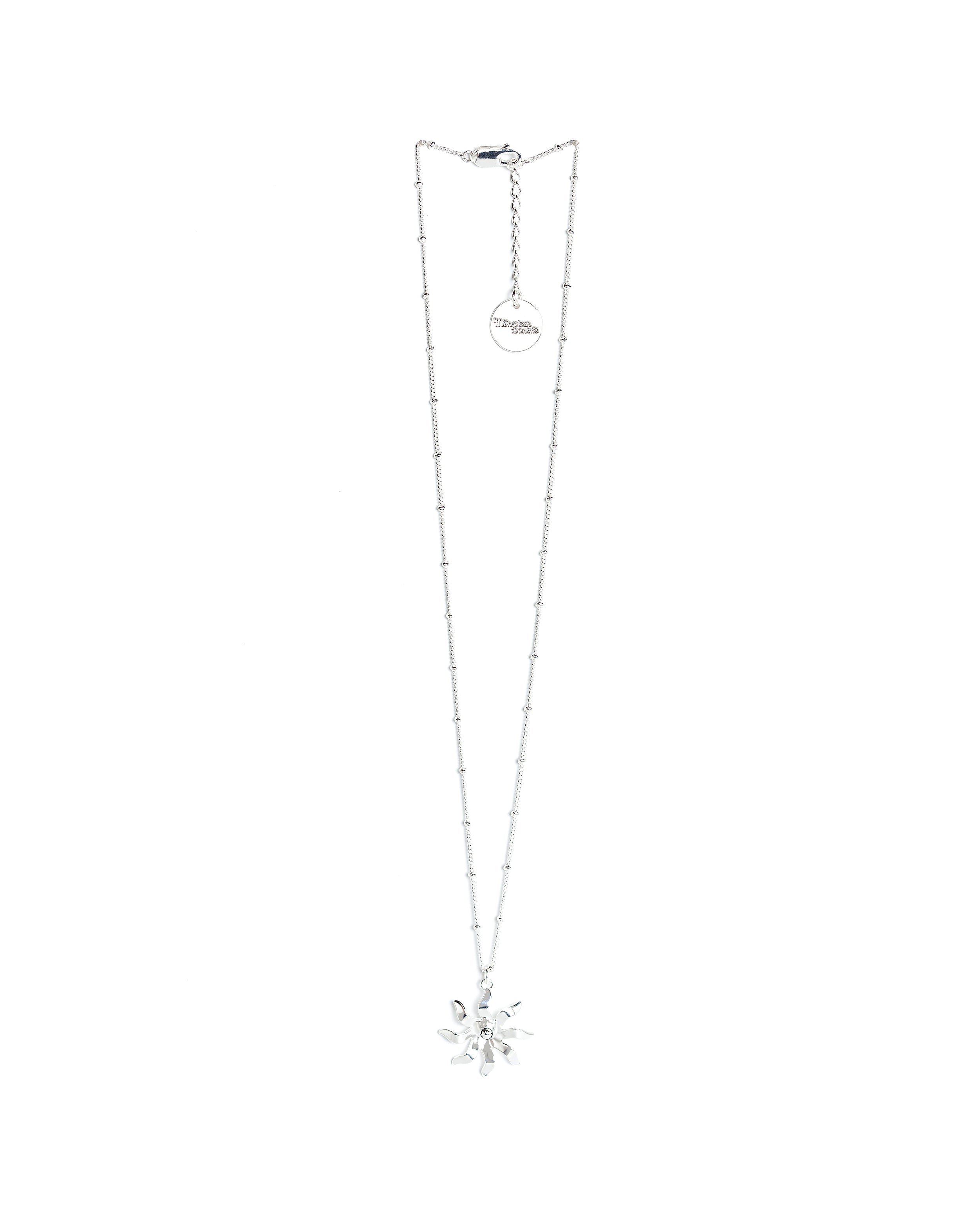 Sun pendant necklace in silver-plated. MONSIEUR SIMONE Silver