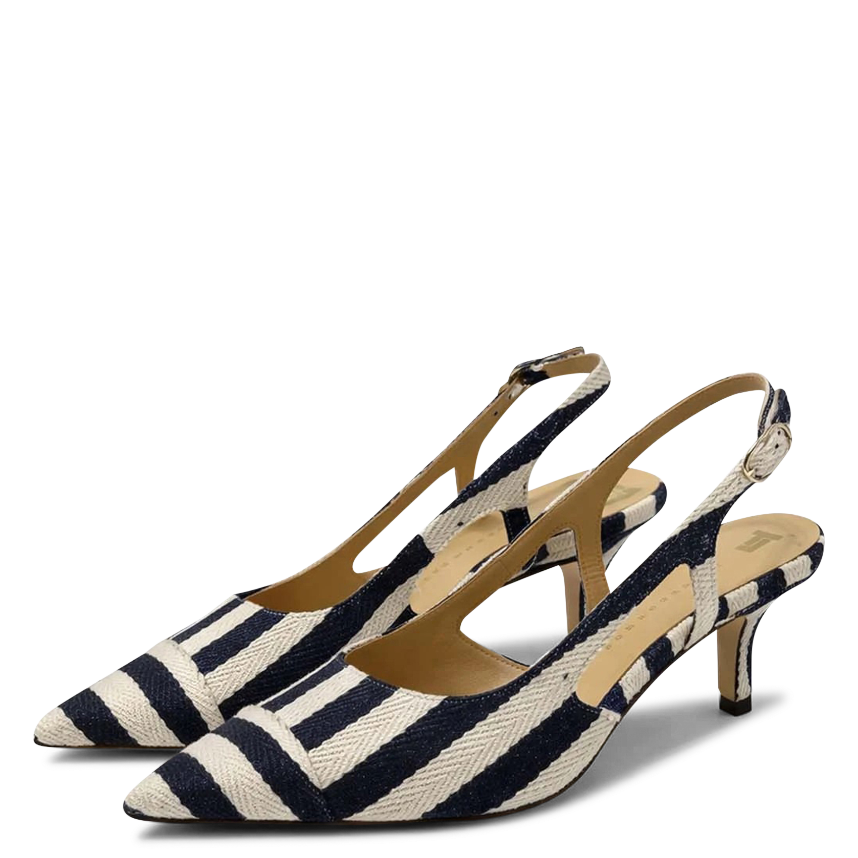 Escarpins pointus à rayures TARA JARMON Bleu