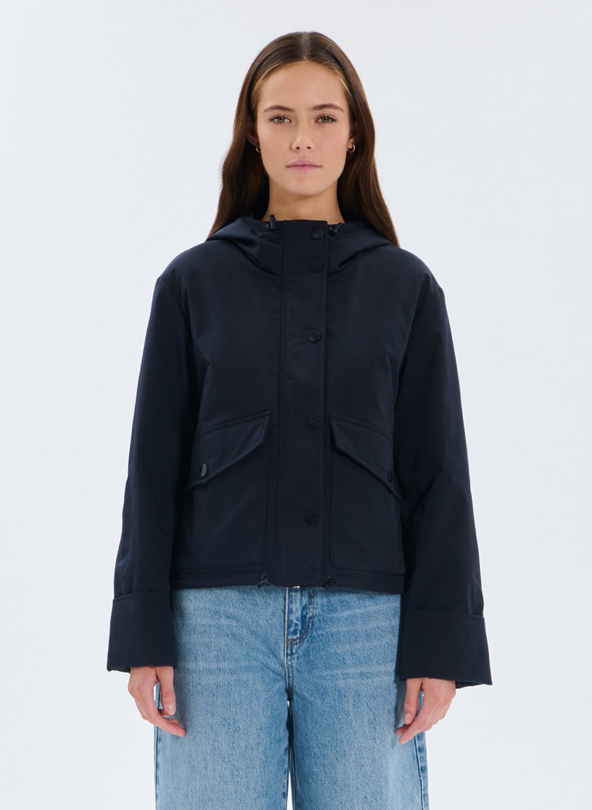 Manteau oversize à capuche ZAPA Bleu