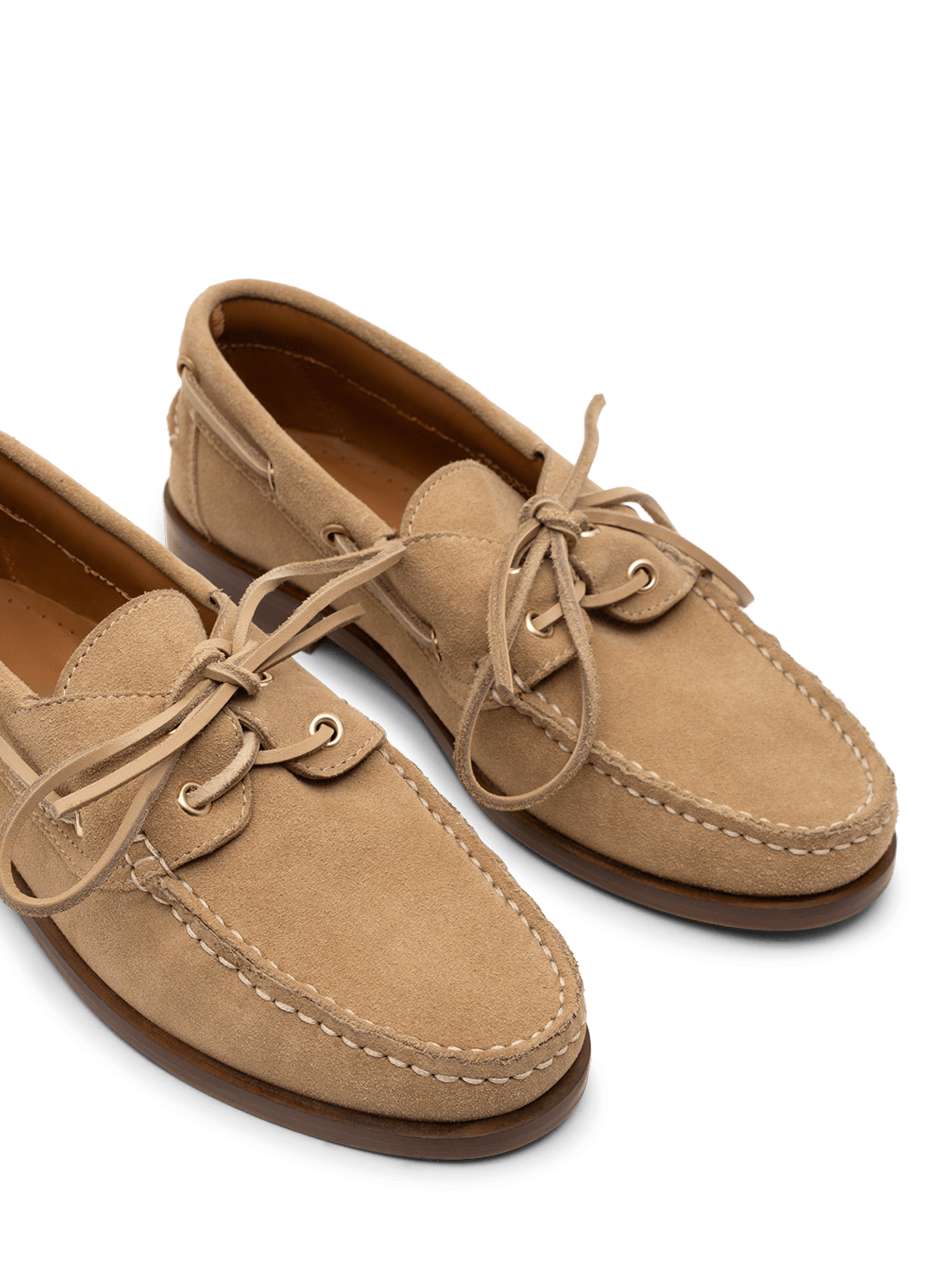 Beige suede leather moccasin PARALLELE PARIS Beige