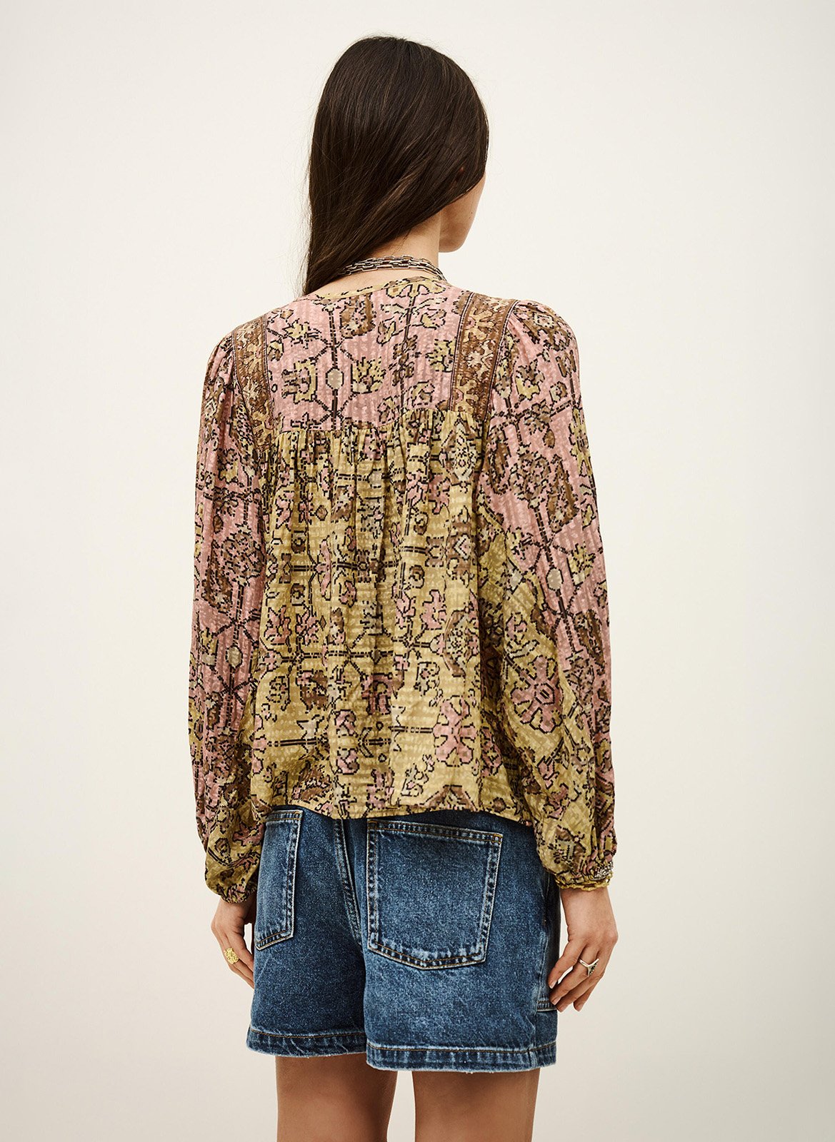 Blouse ample imprimée BA&SH Jaune