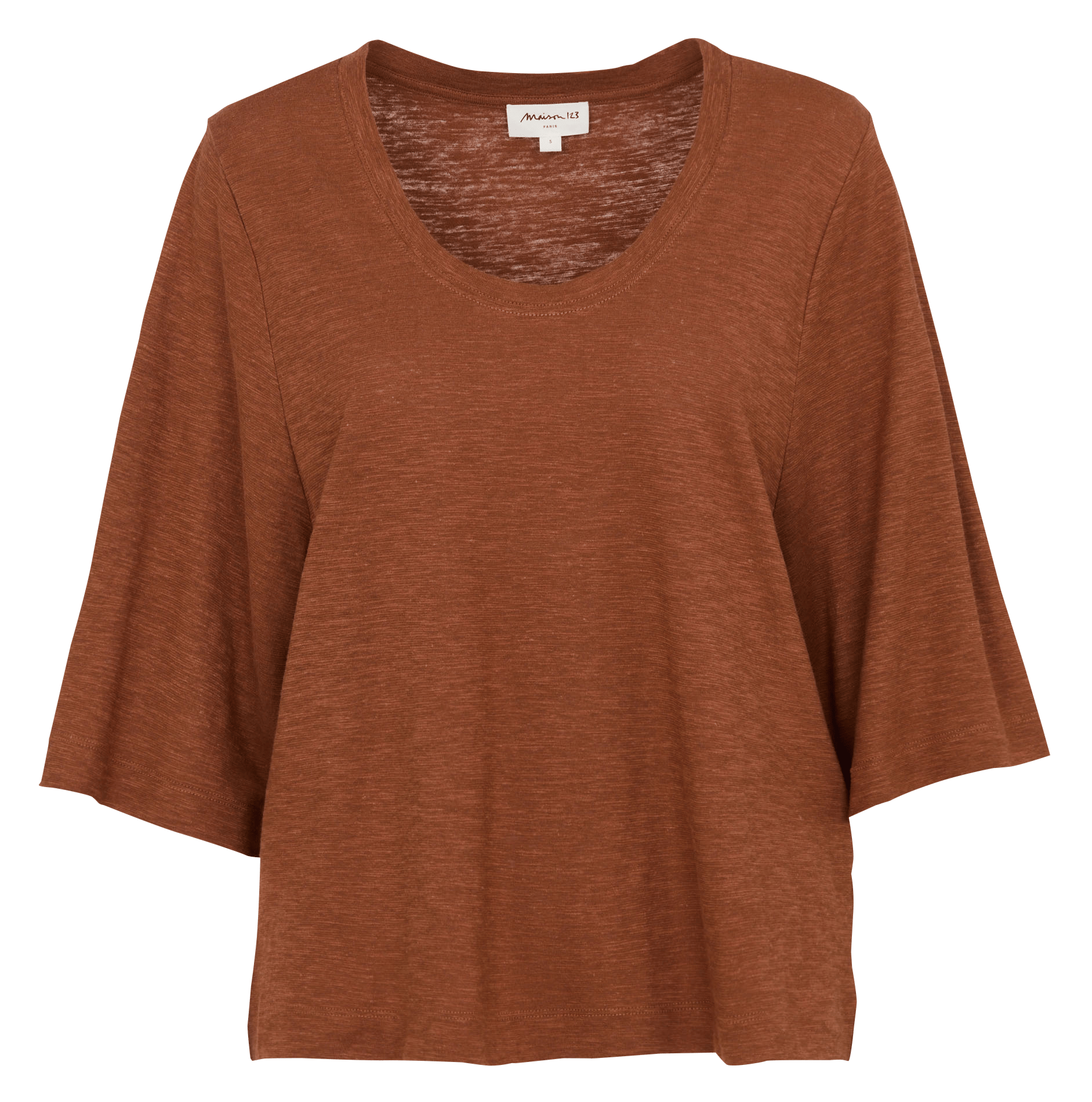 Tee-shirt col rond  MAISON 123 Beige