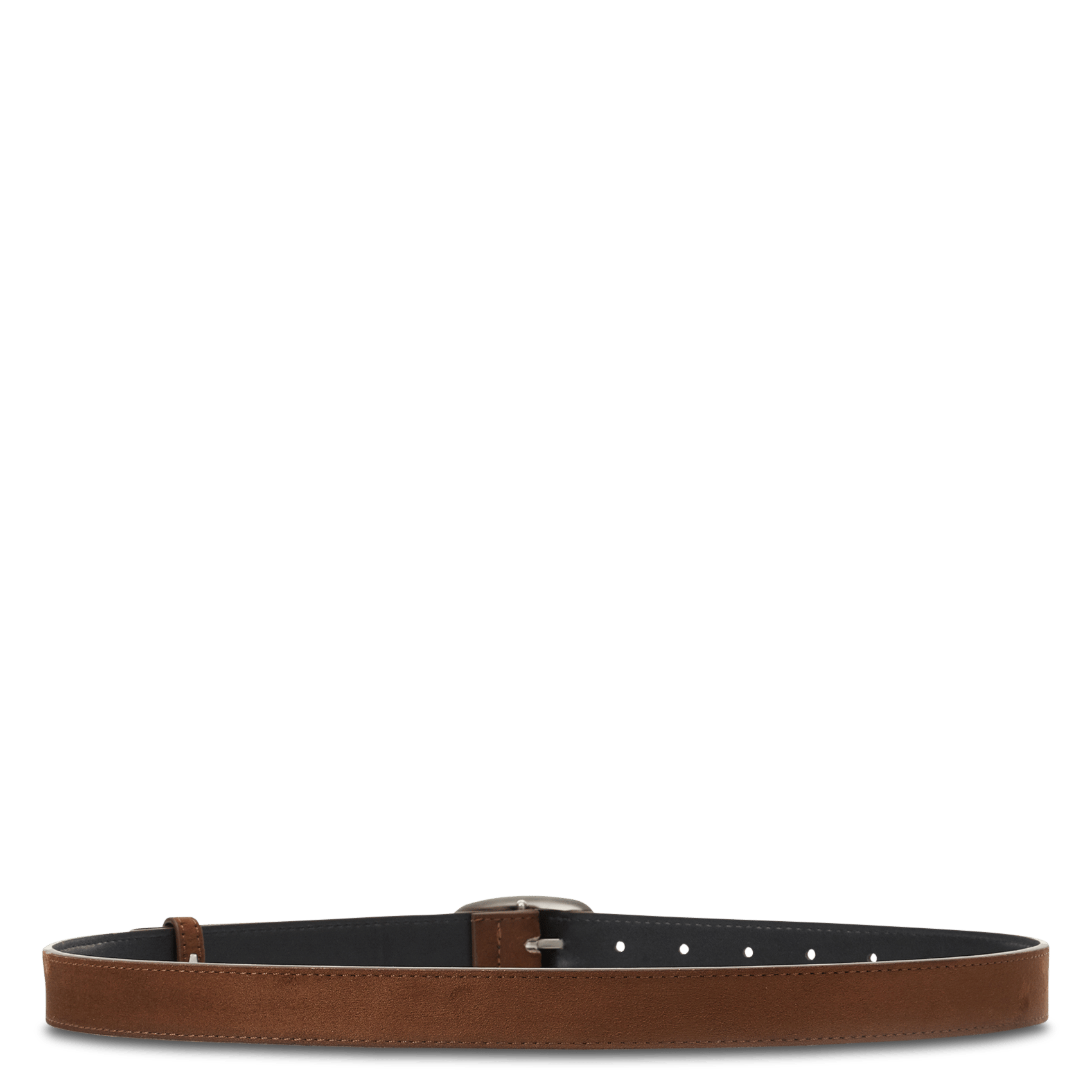 Ceinture à boucle argentée GRACE ET MILA Marron