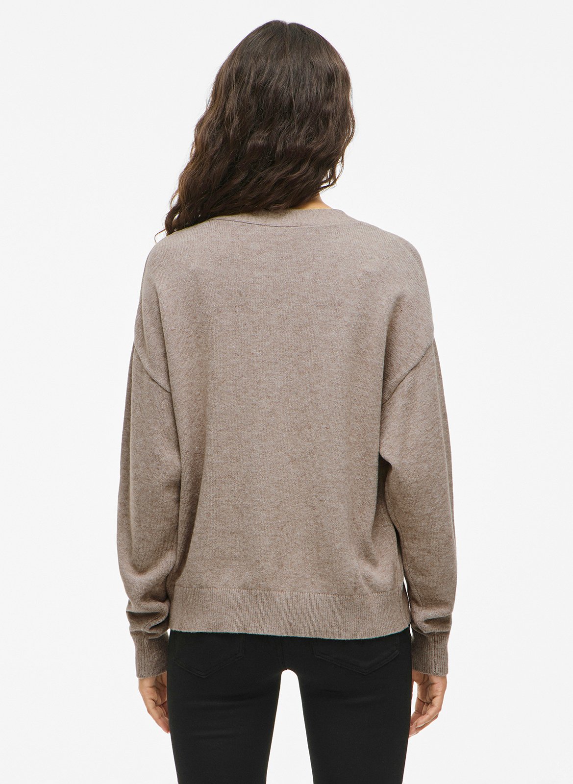 Shawl-collar cardigan VILA Brown