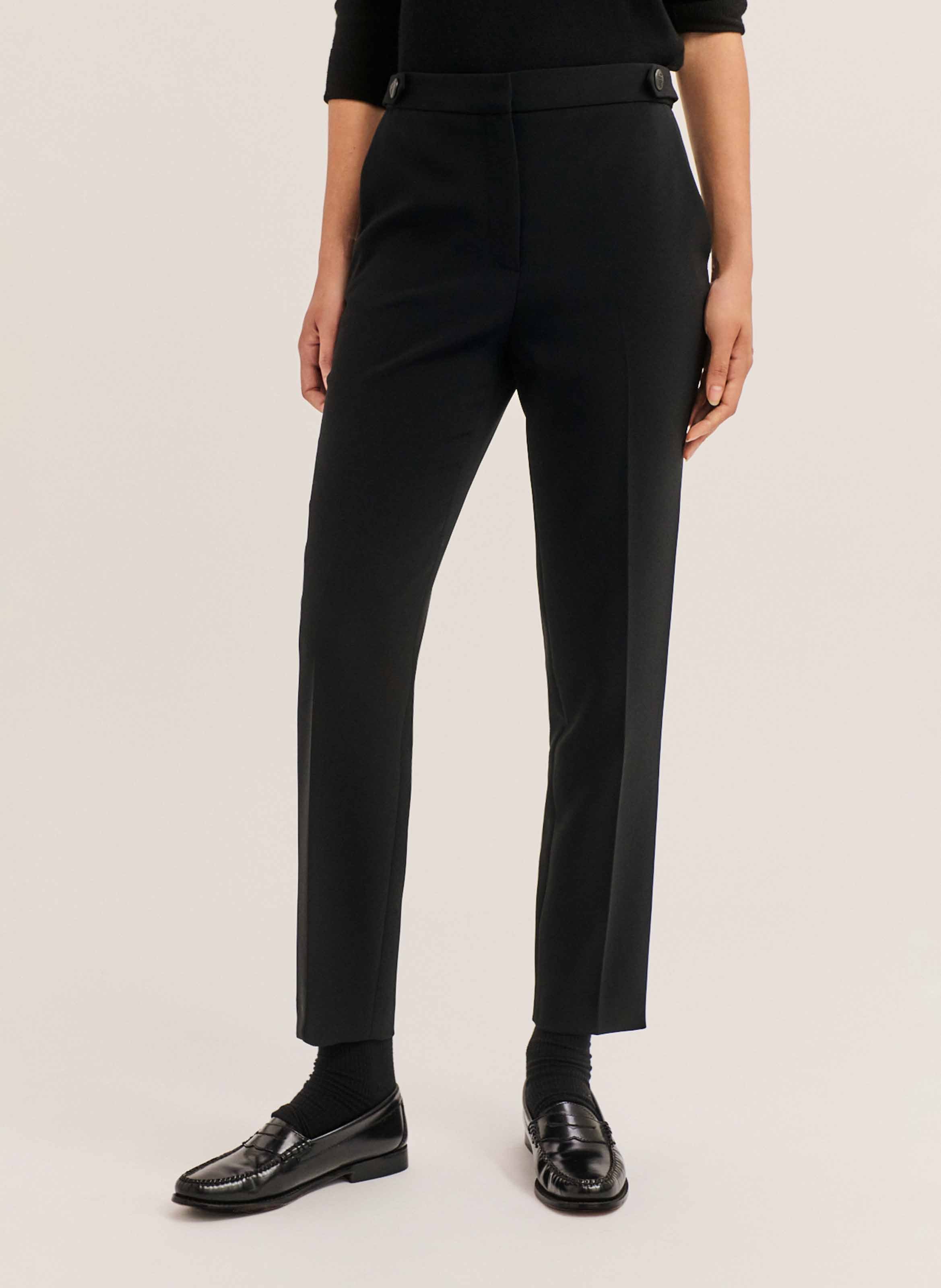 Pantalon de tailleur taille mi-haute PABLO Noir