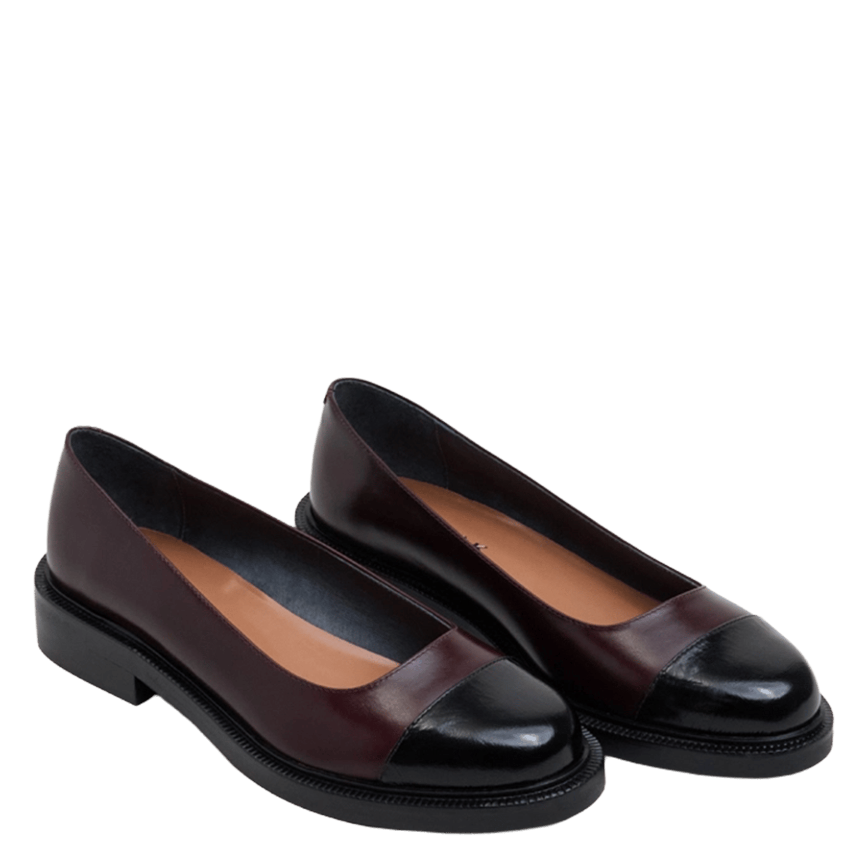 Heeled leather ballet pumps JONAK Red
