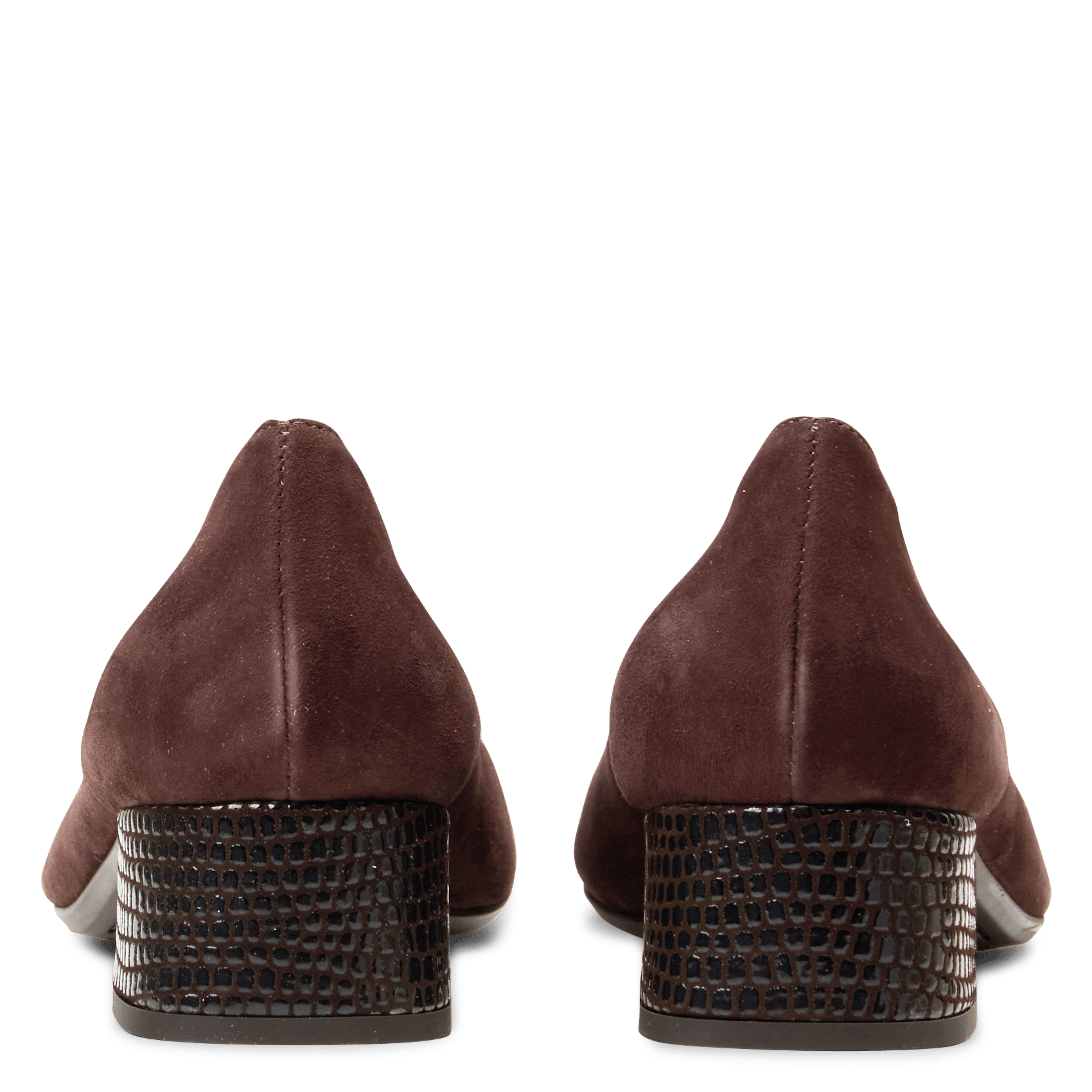 Ballerines bout carré en cuir | Marron REQINS Femme