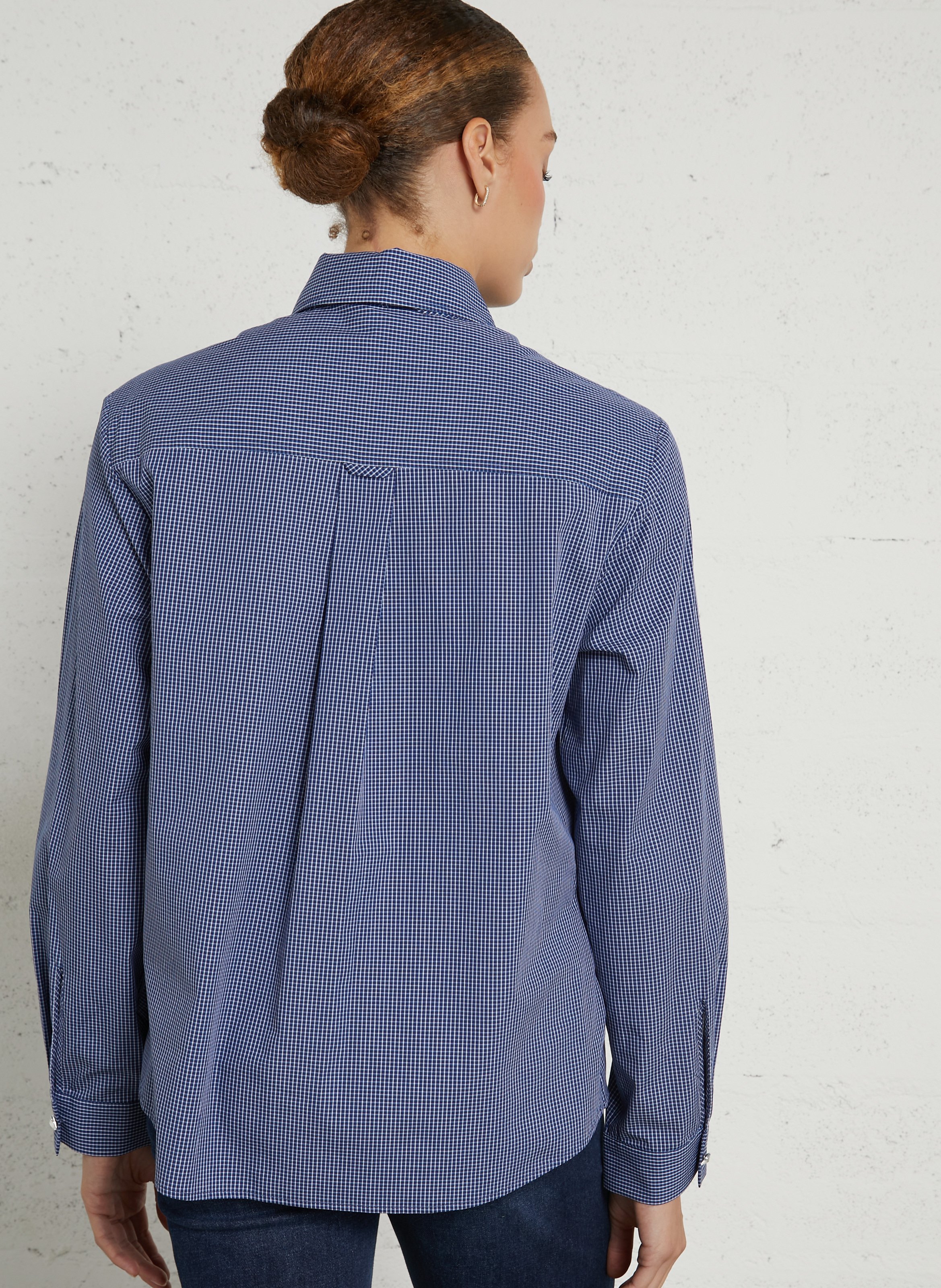 Katoenen blouse met klassieke kraag LIU JO Zwart