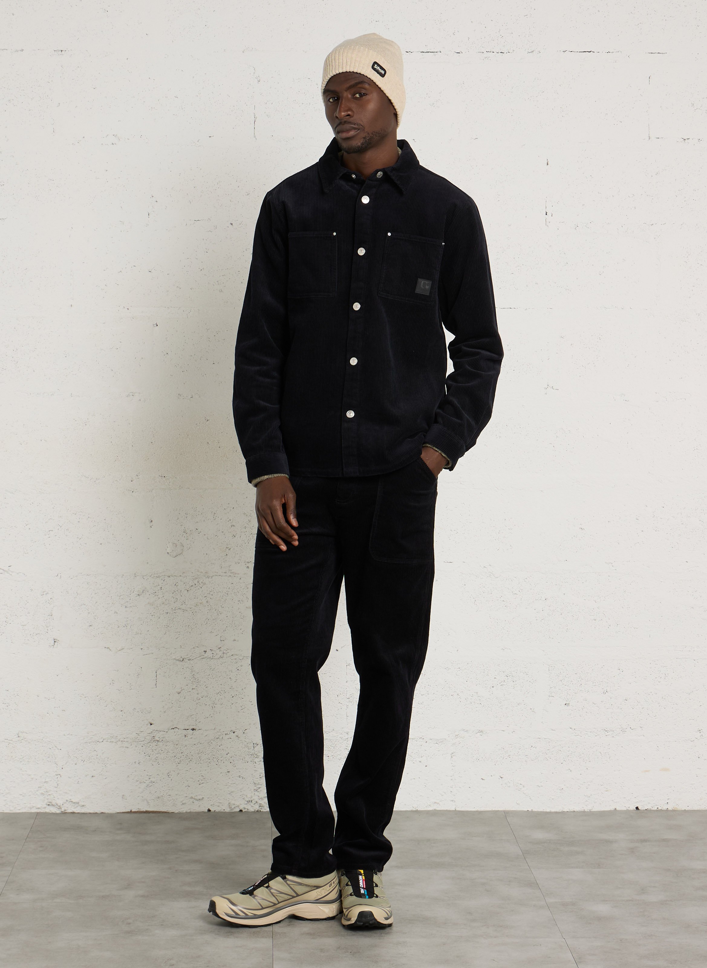 Straight corduroy shirt LE TEMPS DES CERISES Blue