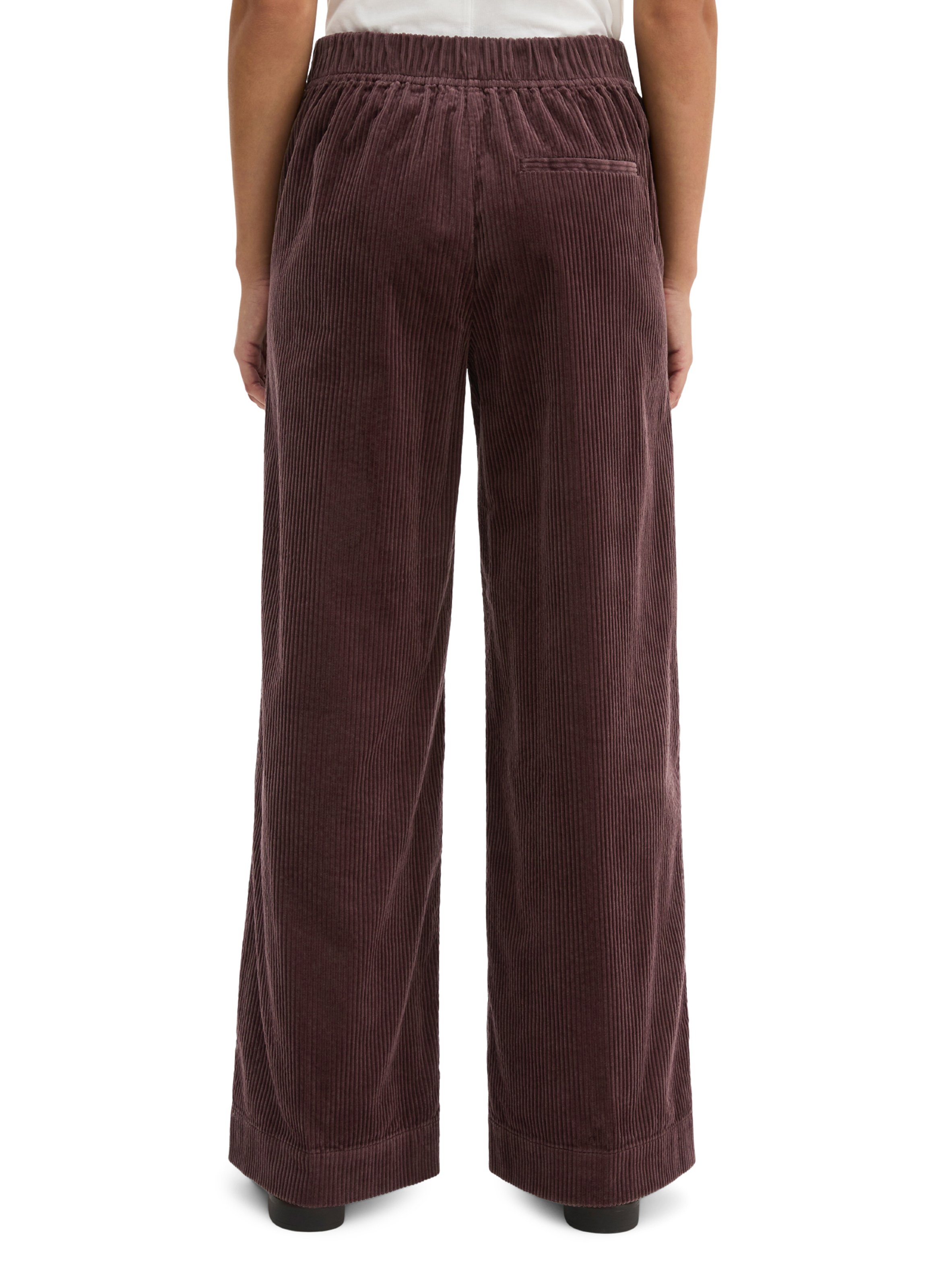 Pantalon large côtelé en coton MARC O'POLO Rouge