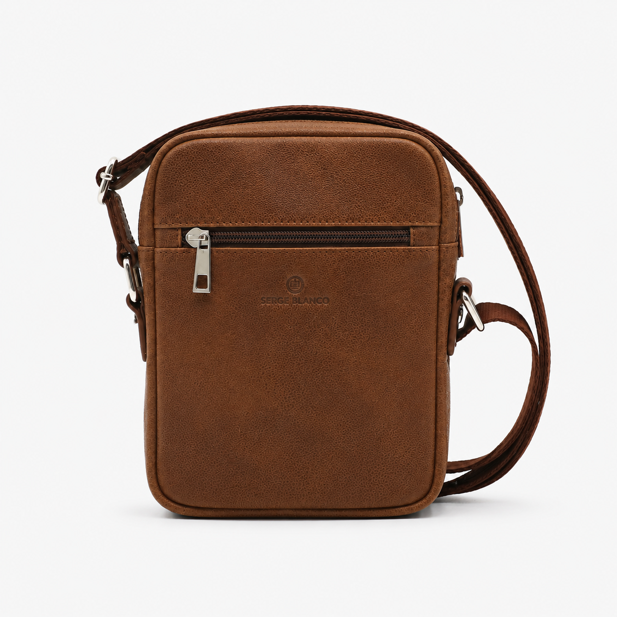 Brooklyn cognac goat leather crossbody bag SERGE BLANCO Brown