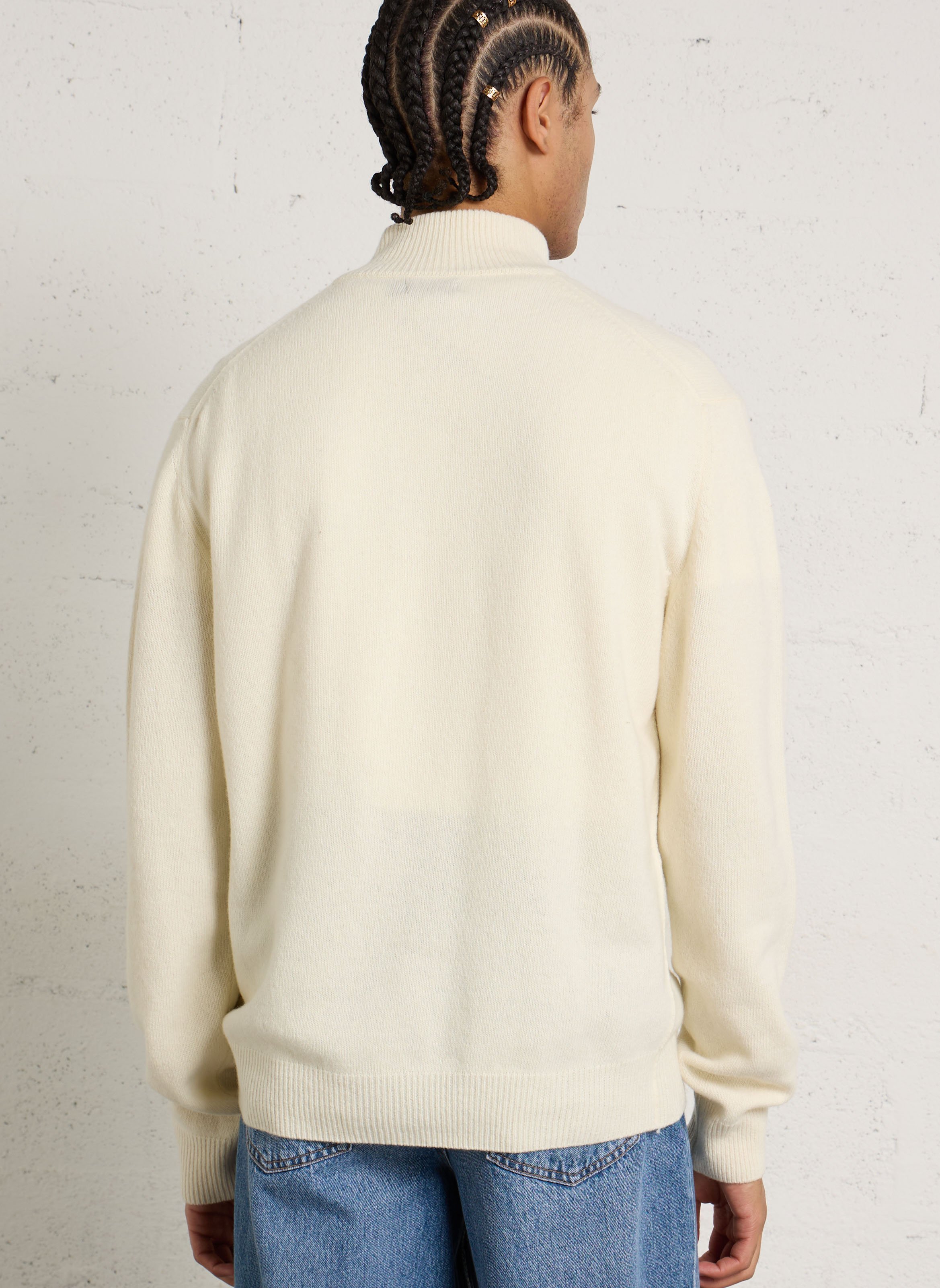 Pull droit en laine mélangée NAPAPIJRI Beige