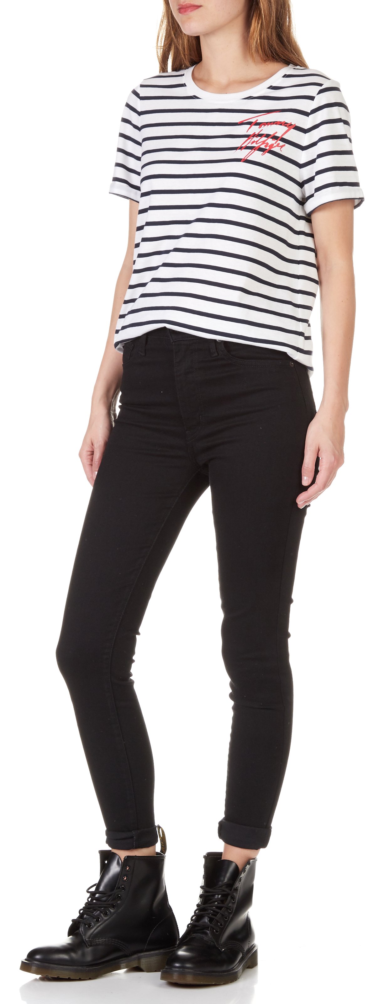 Super Skinny Jeans mit hohem Bund LEVI'S Schwarz