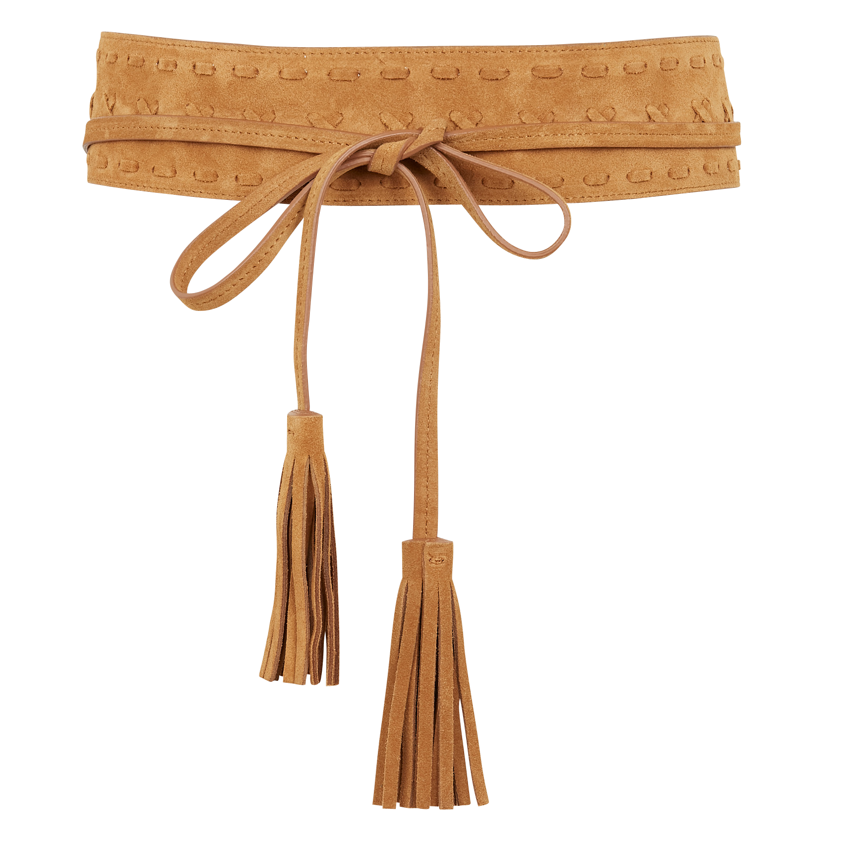 Ceinture à nouer en cuir PABLO Marron