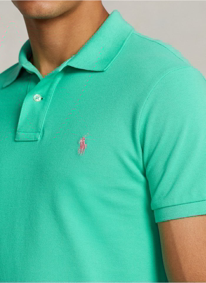 Regular fit Cotton Polo Shirt Celadon Polo Ralph Lauren Men