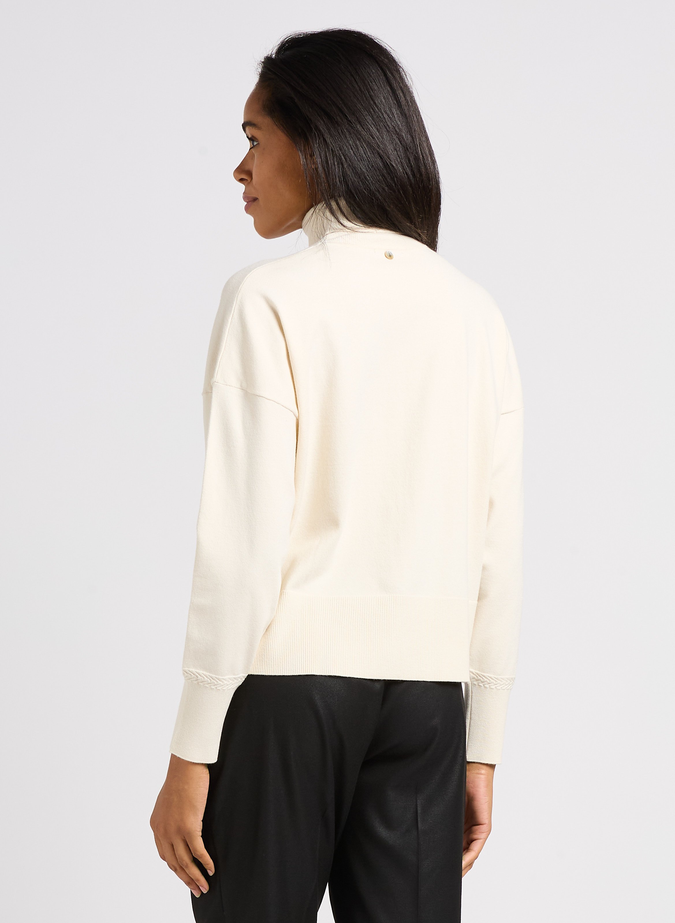 Pull ample col roulé  ONE STEP Beige