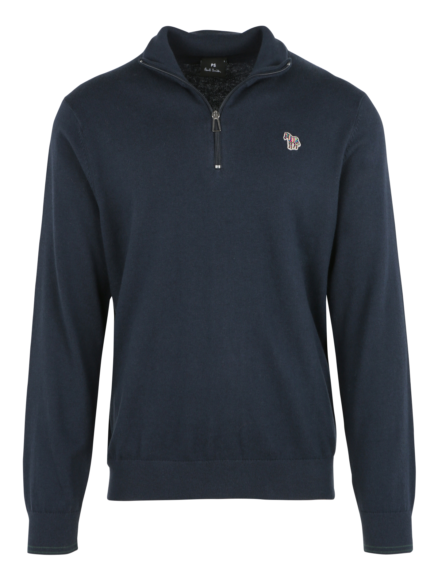 Cotton-blend high-neck zipped sweater PAUL SMITH Blue