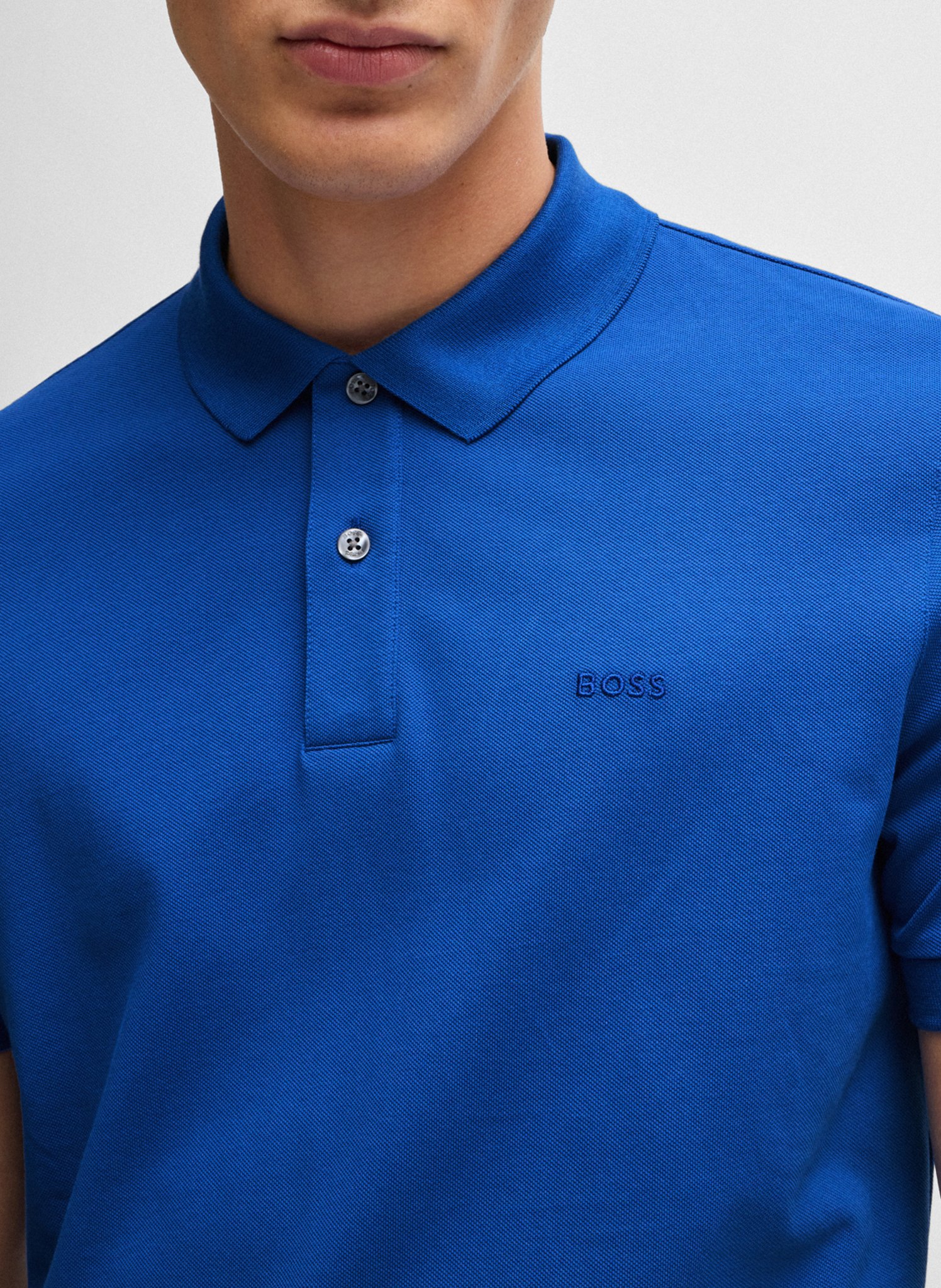 Regular-fit organic cotton polo shirt BOSS Blue