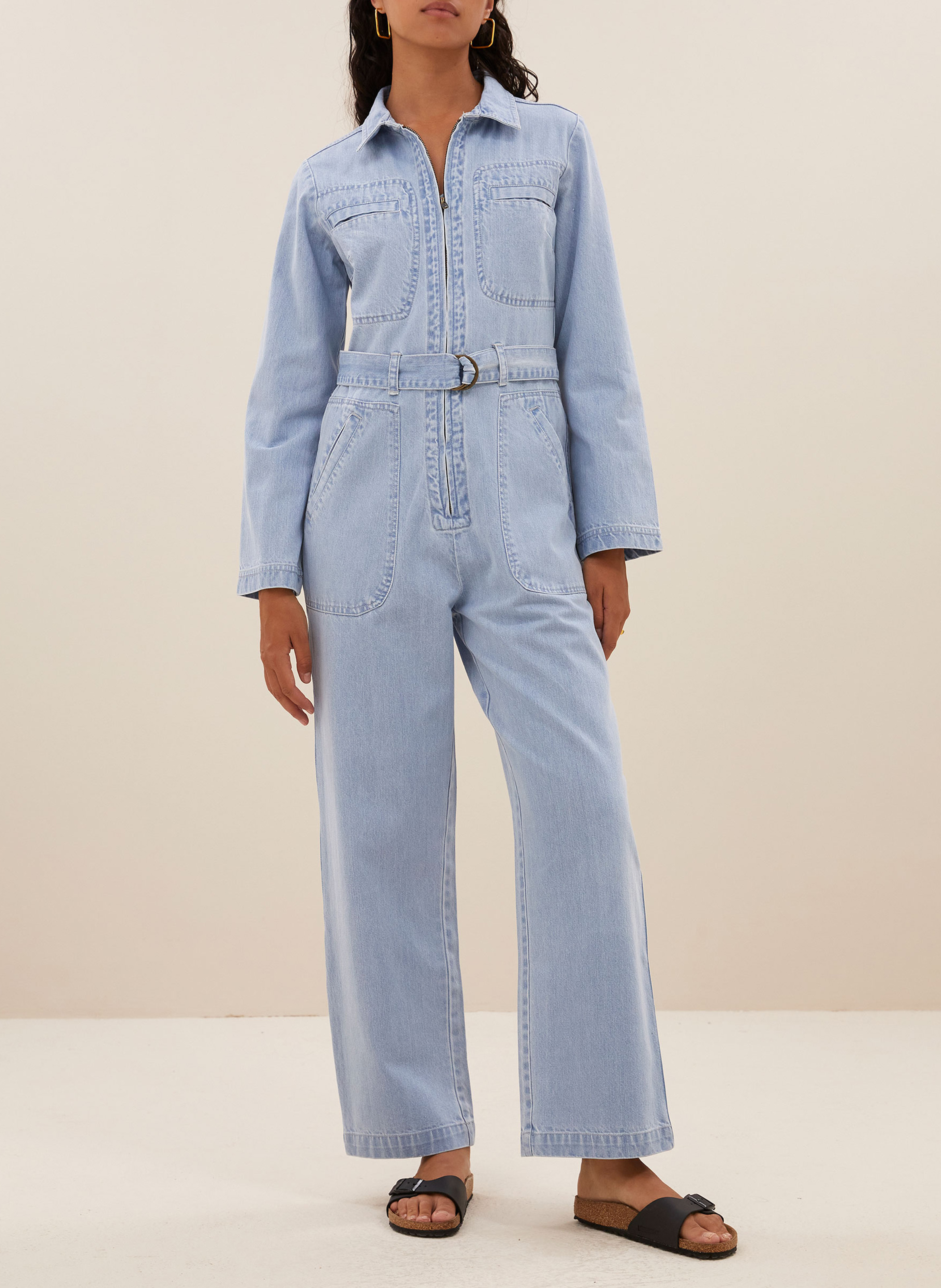 Katoenen jumpsuit BY BAR Blauw