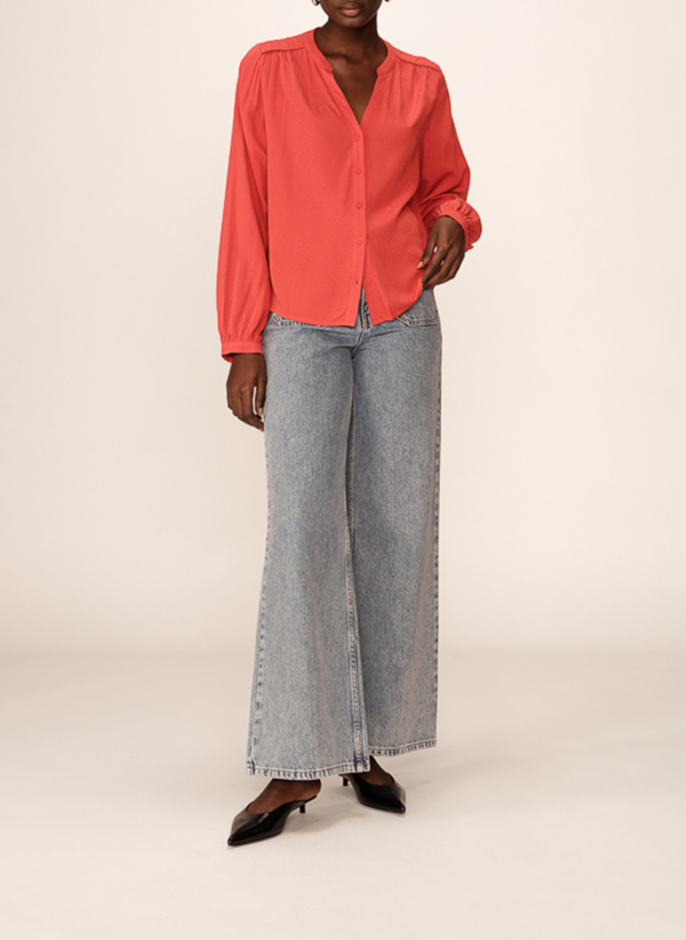 Blouse col rond  GRACE ET MILA Marron