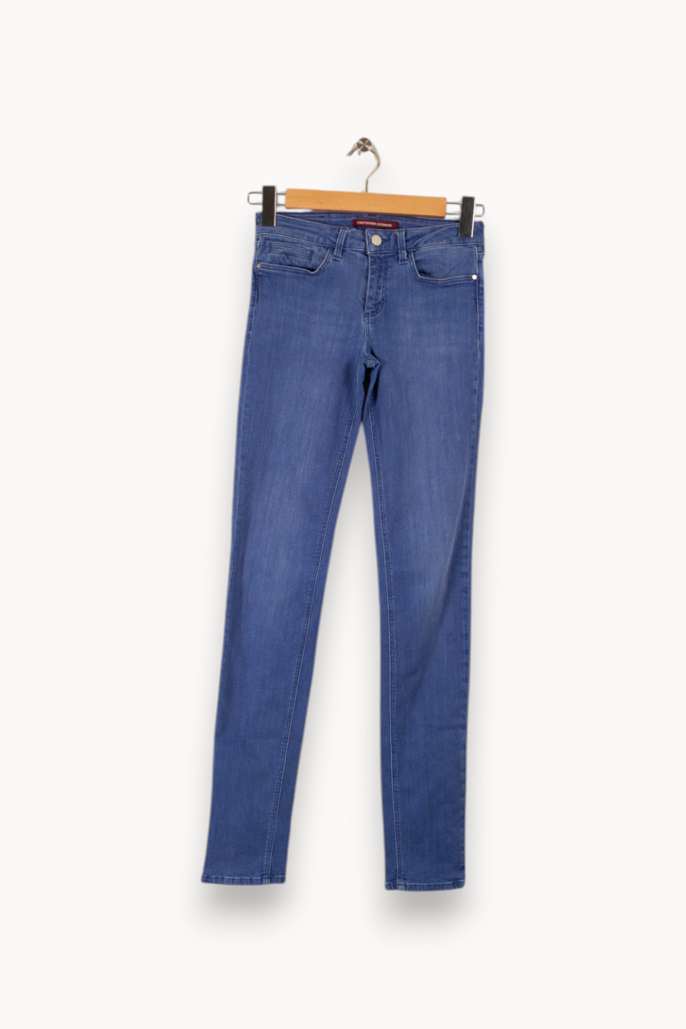 Cropped slim jeans with studs COMPTOIR DES COTONNIERS - Seconde main Blue