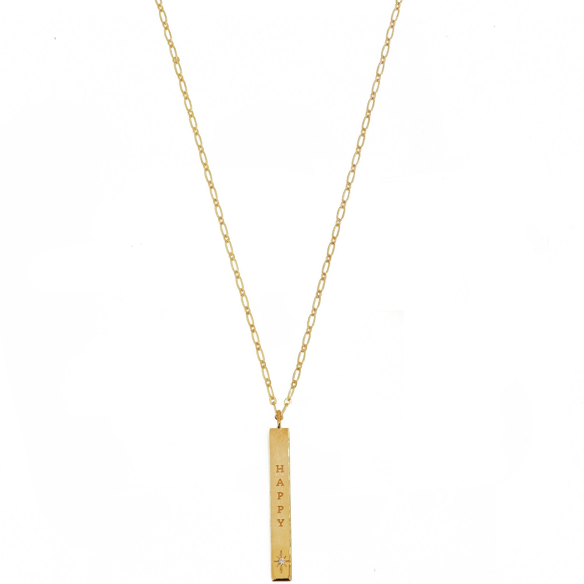 Gold-plated mantra necklace NILAI Golden