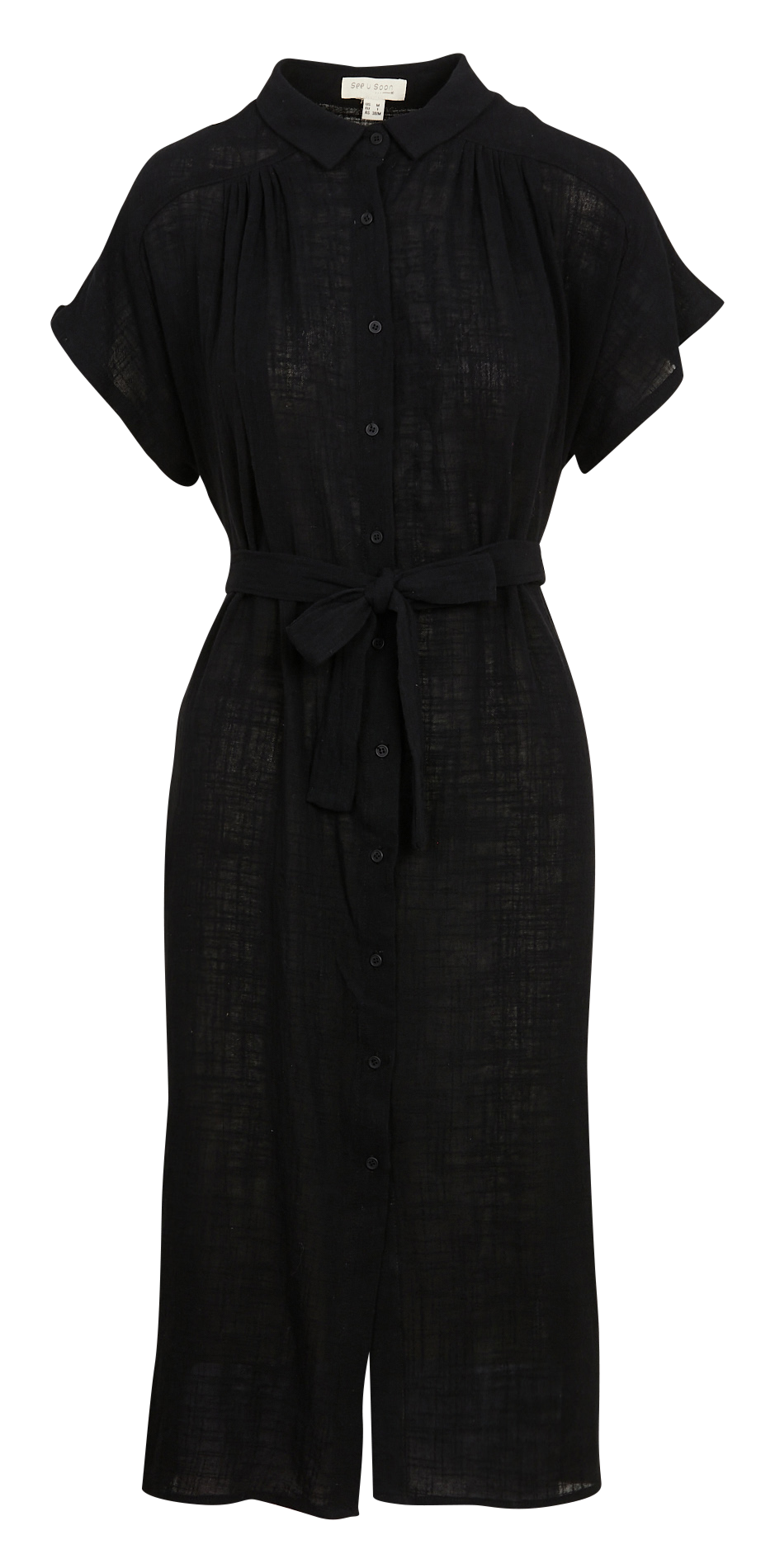 Classic Cotton Dress - black