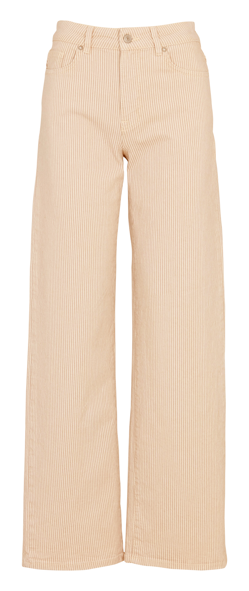 Straight striped jeans in blended organic cotton SELECTED Beige